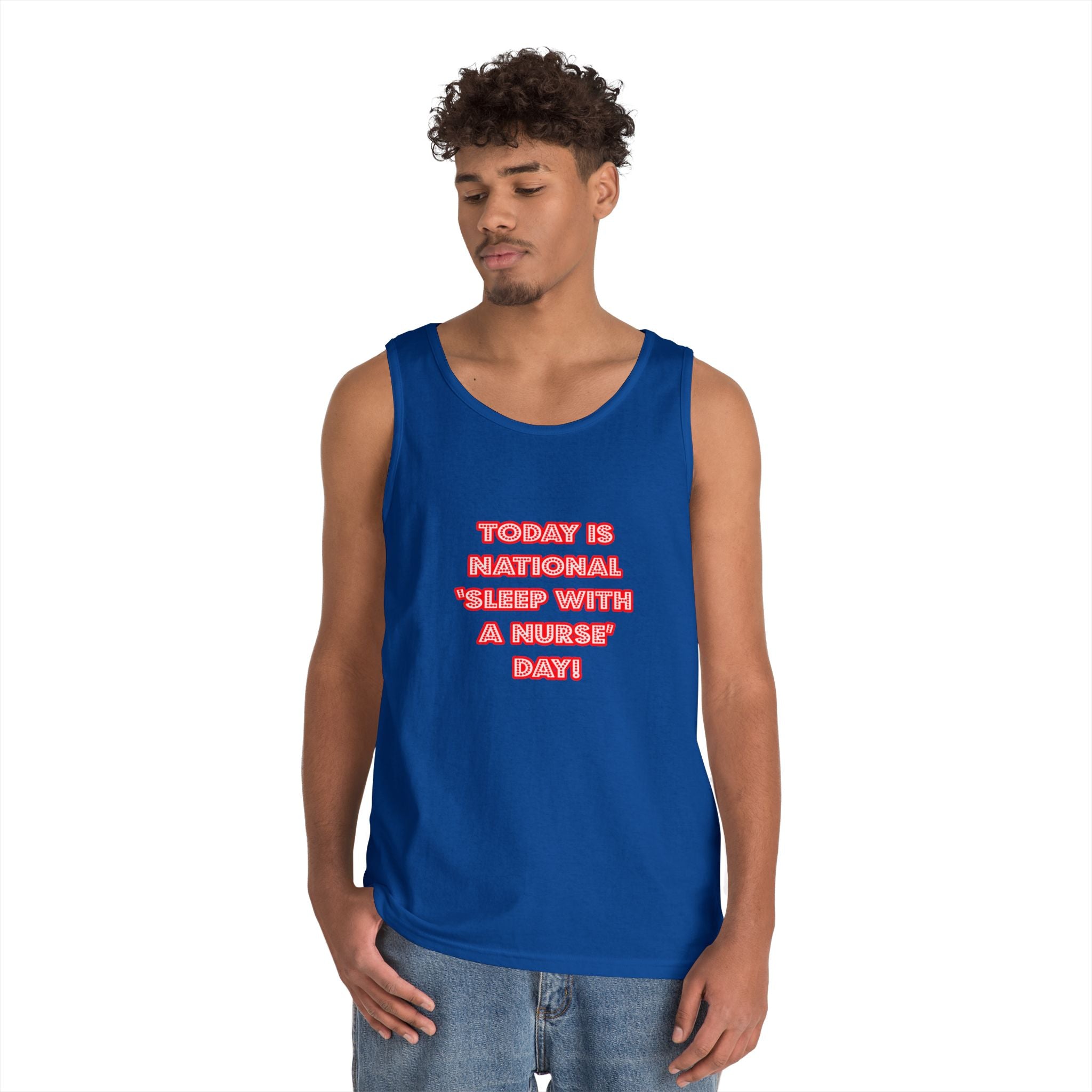 National 'Sleep With a Nurse' Day - Unisex Heavy Cotton Tank Top
