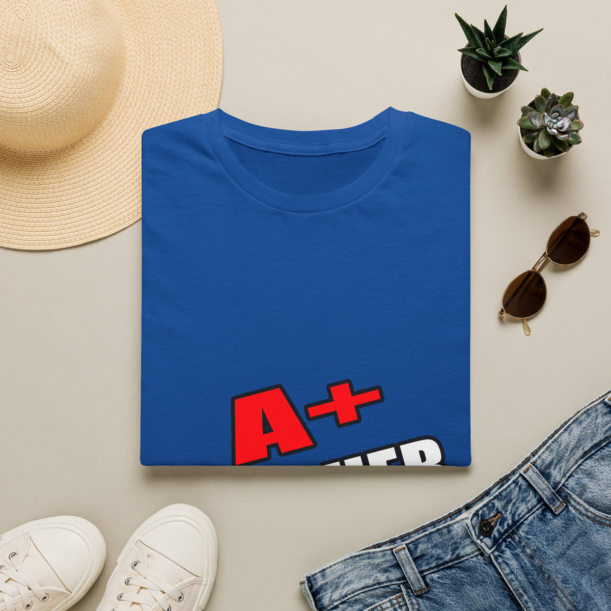 a plus teacher - Unisex Softstyle T-Shirt