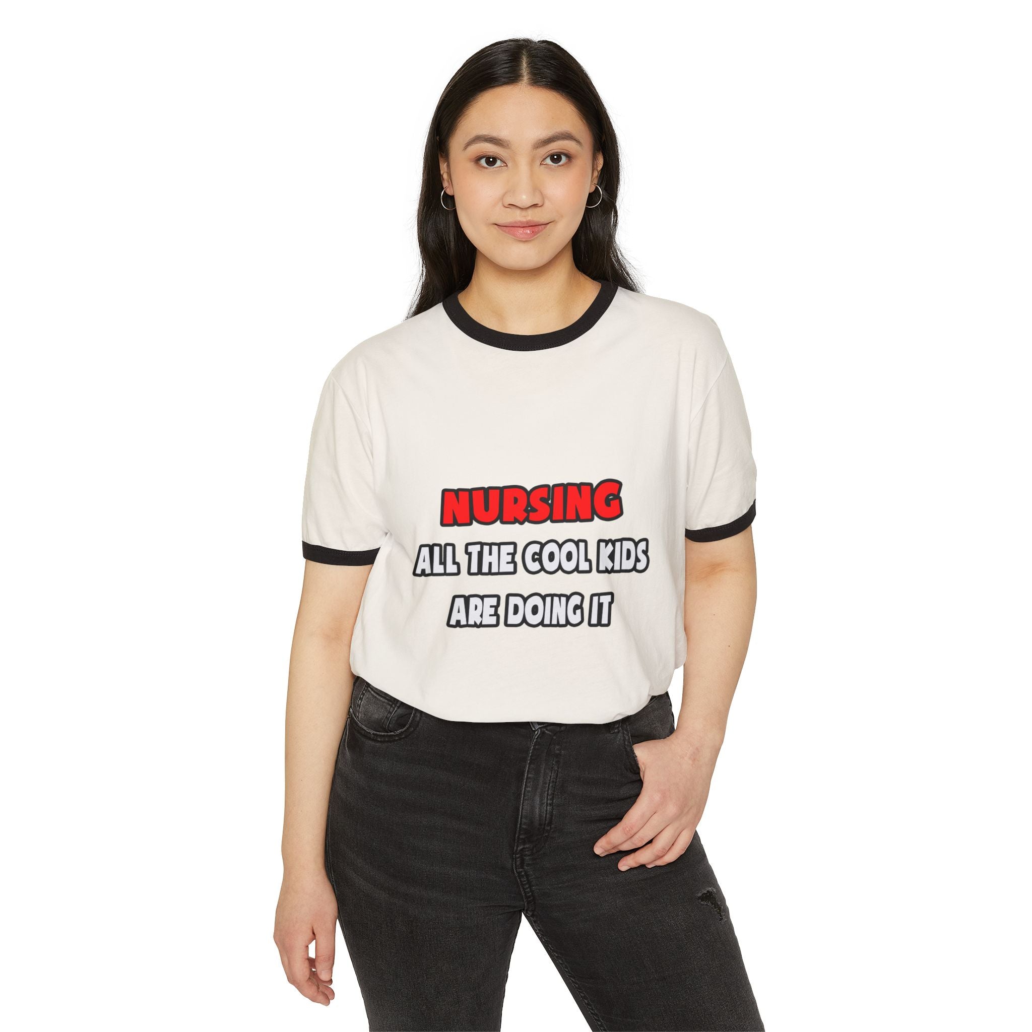 Funny Nurse Shirts and Gifts - Unisex Cotton Ringer T-Shirt
