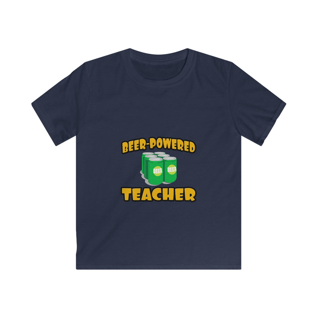 Beer Powered Teacher - Kids Softstyle Tee