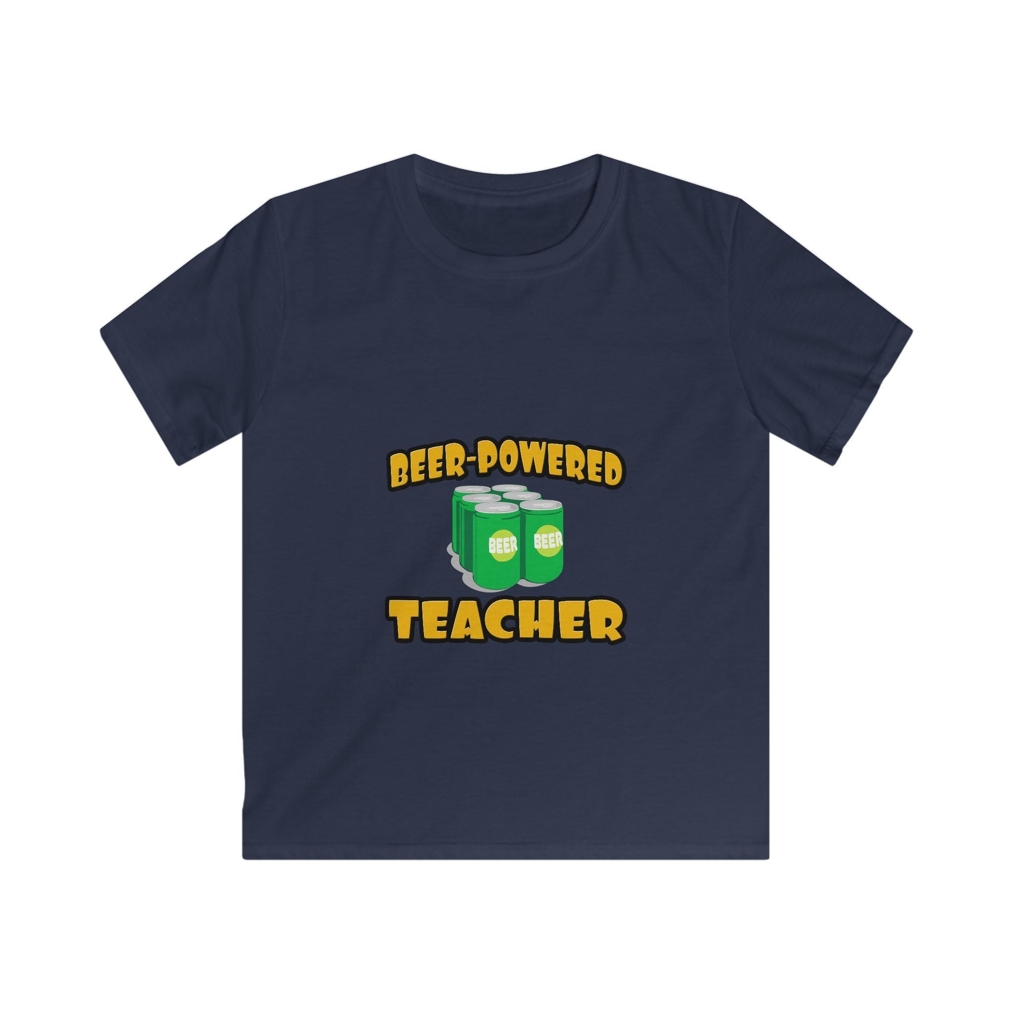 Beer Powered Teacher - Kids Softstyle Tee