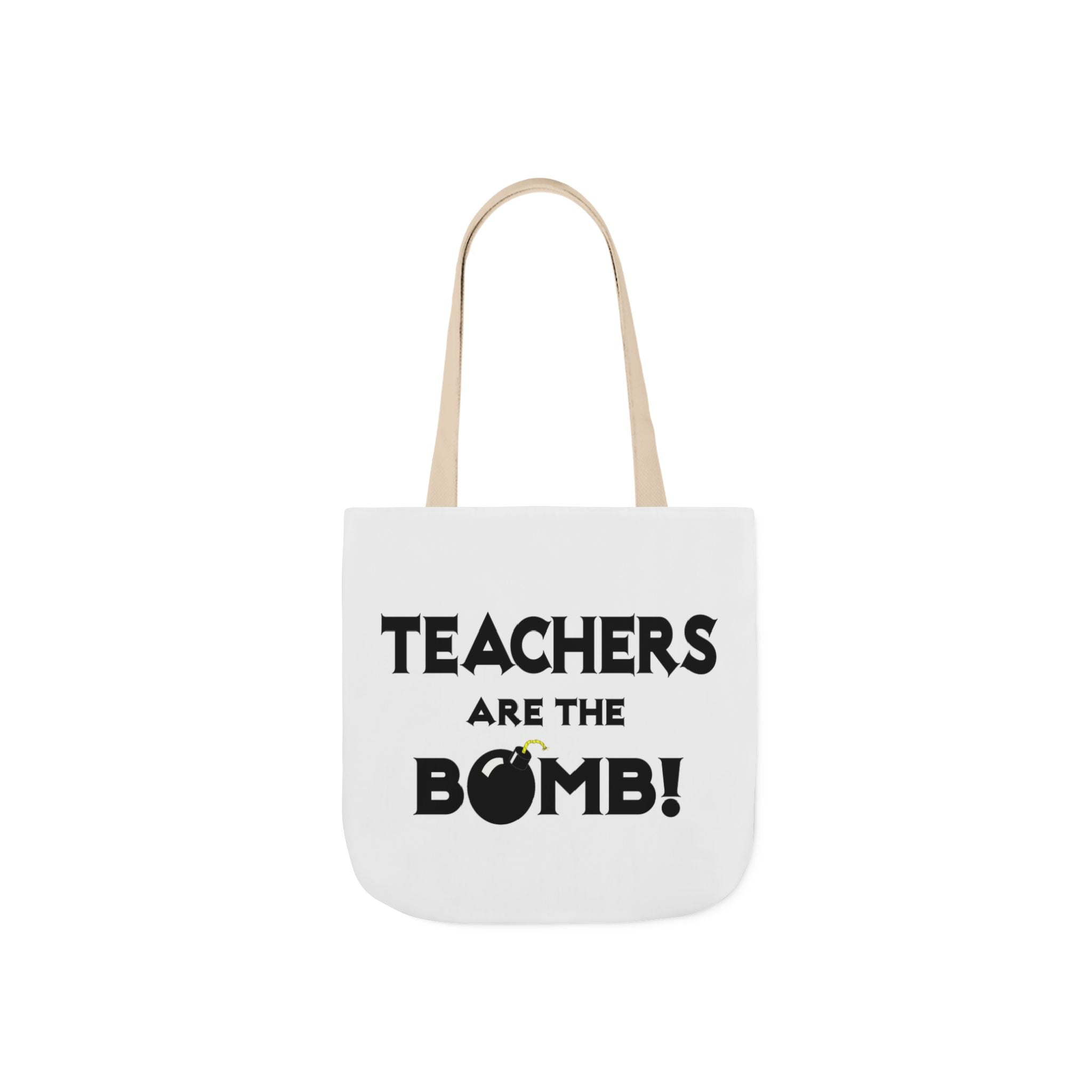 Teachers Are The Bomb! - Canvas Tote Bag, 5-Color Straps