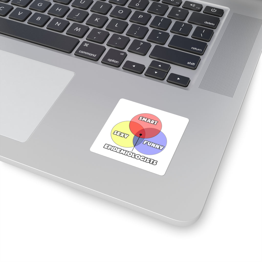 Venn Diagram .. Epidemiologists - Square Stickers
