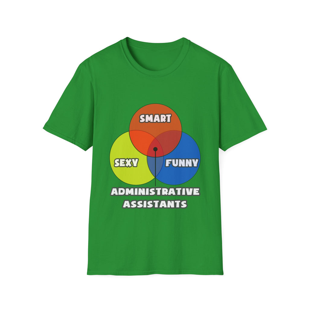Venn Diagram .. Administrative Assistants - Unisex Softstyle T-Shirt