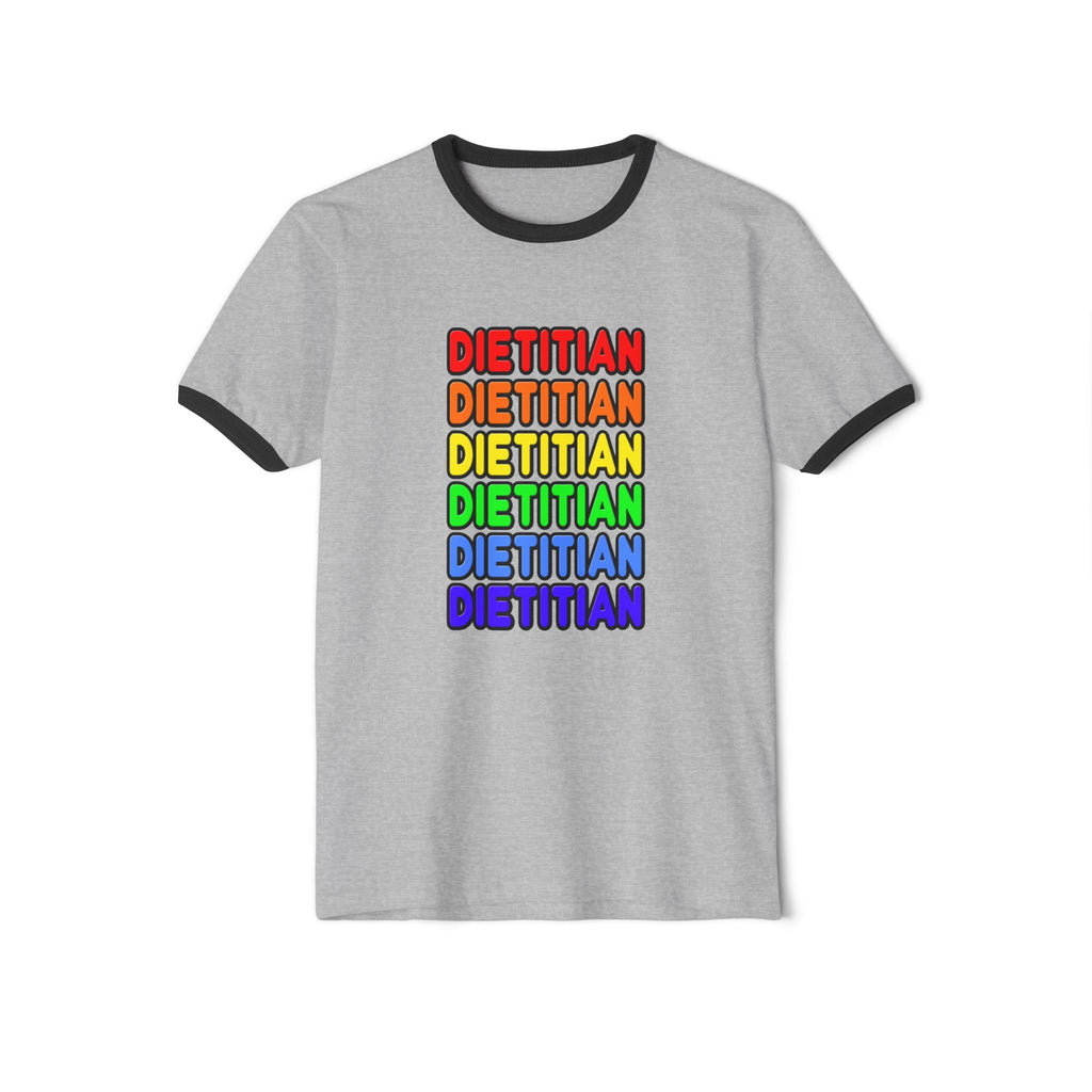 Rainbow Dietitian - Unisex Cotton Ringer T-Shirt