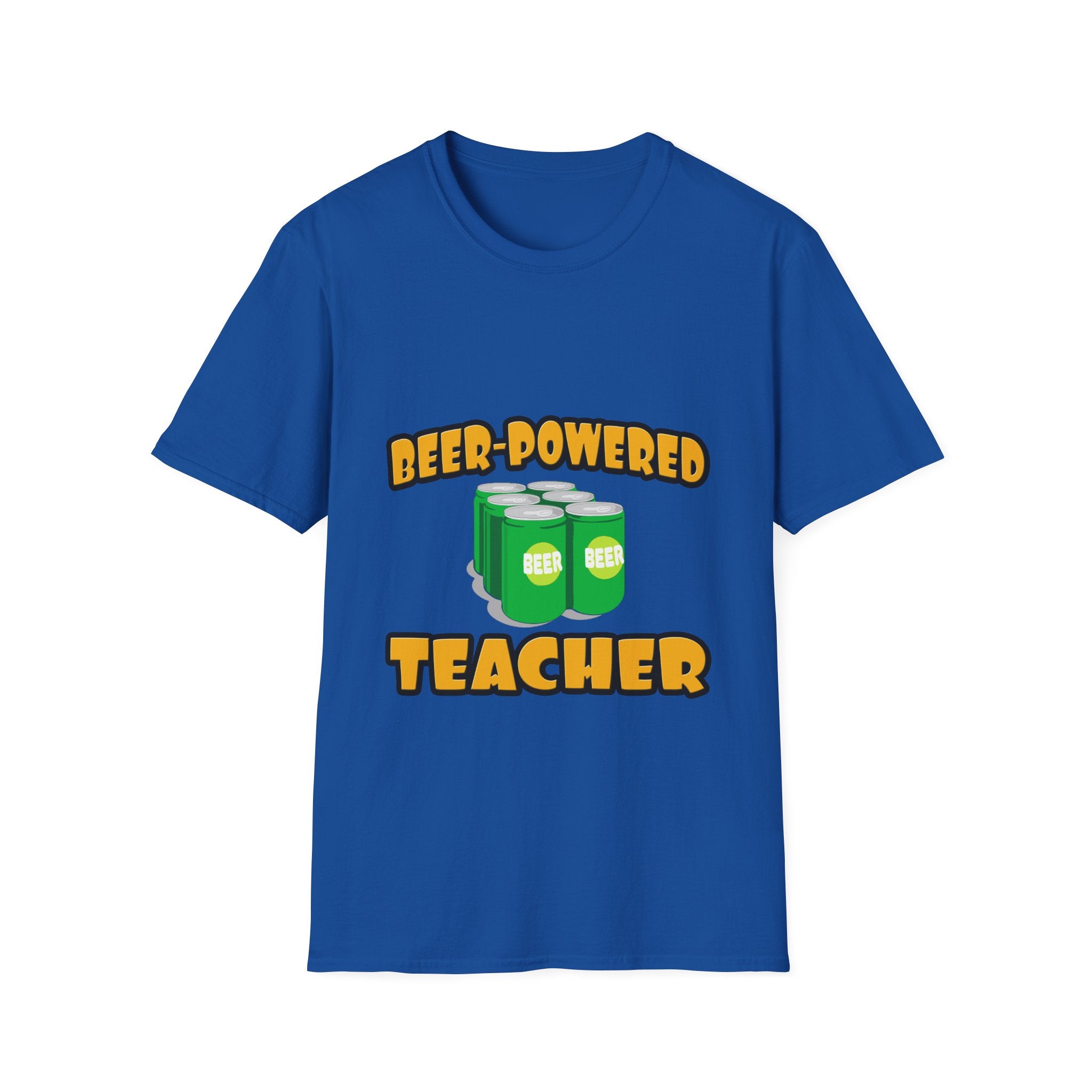 Beer Powered Teacher - Unisex Softstyle T-Shirt