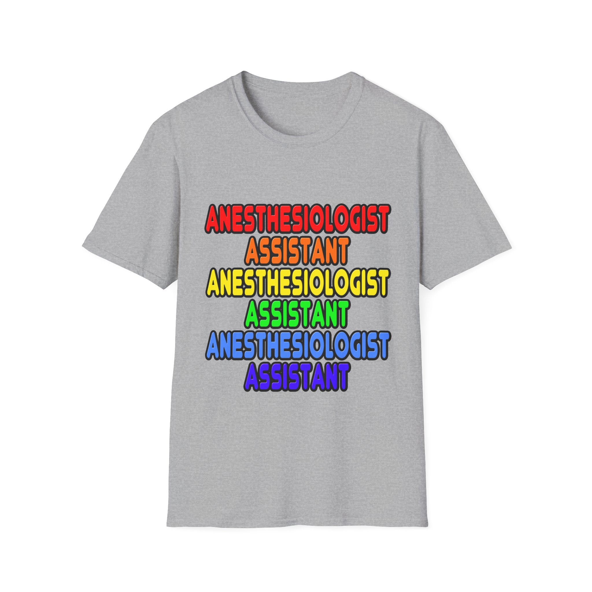 Rainbow Anesthesiologist Assistant - Unisex Softstyle T-Shirt