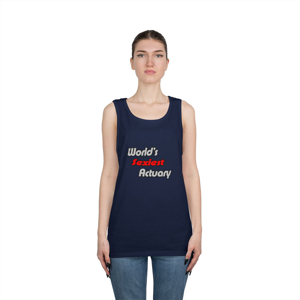 World's Sexiest Actuary - Unisex Heavy Cotton Tank Top
