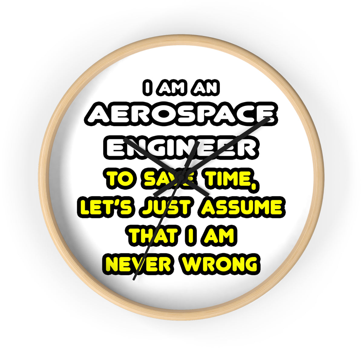 Funny Aerospace Engineer T Shirts and Gifts - Wall Clock