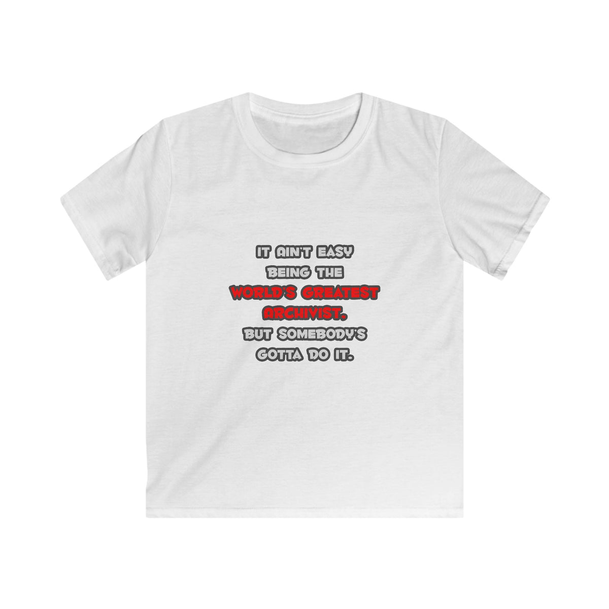 World's Greatest Archivist Joke - Kids Softstyle Tee