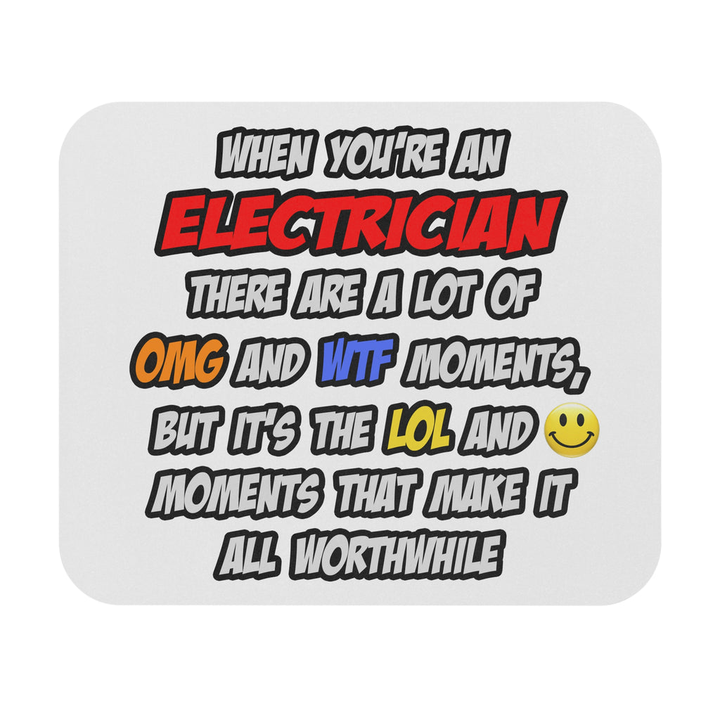Electrician .. OMG WTF LOL - Mouse Pad (Rectangle)