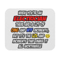 Electrician .. OMG WTF LOL - Mouse Pad (Rectangle)