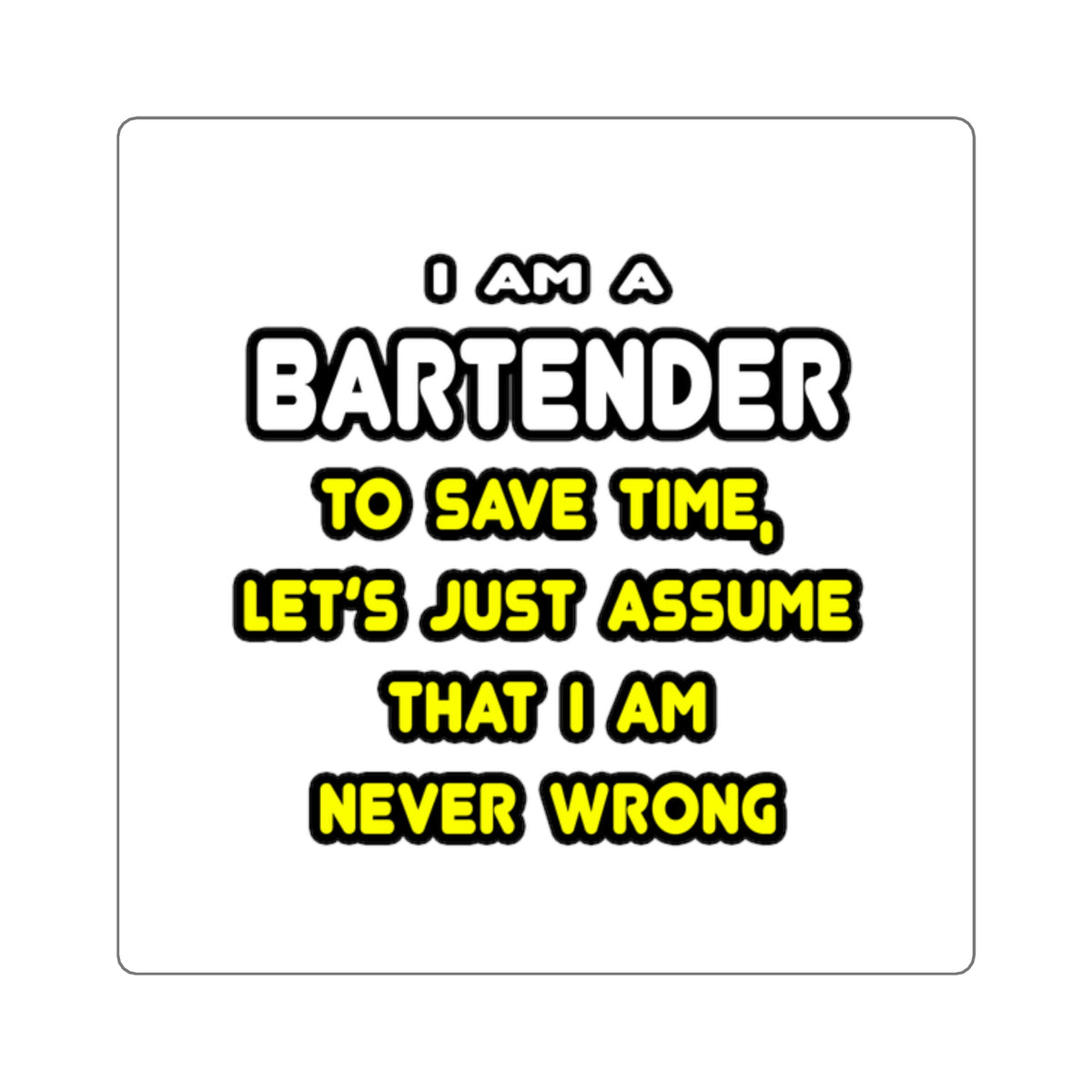 Funny Bartender T Shirts and Gifts - Square Stickers