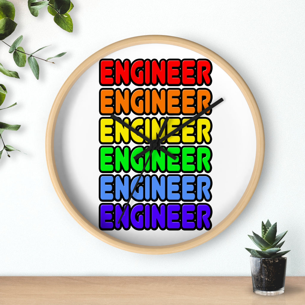 Rainbow Engineer - Wall Clock