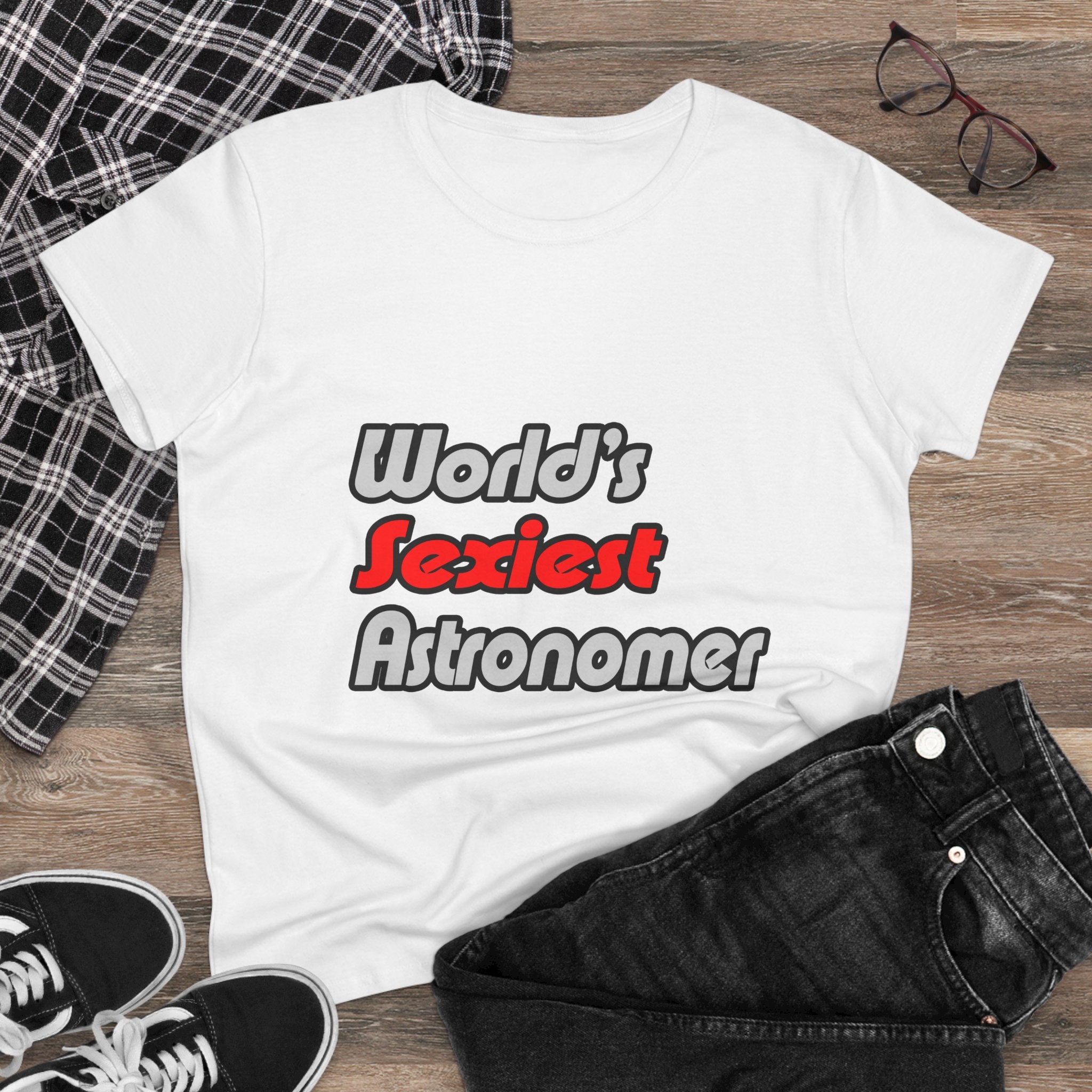 World's Sexiest Astronomer - Women's Midweight Cotton Tee