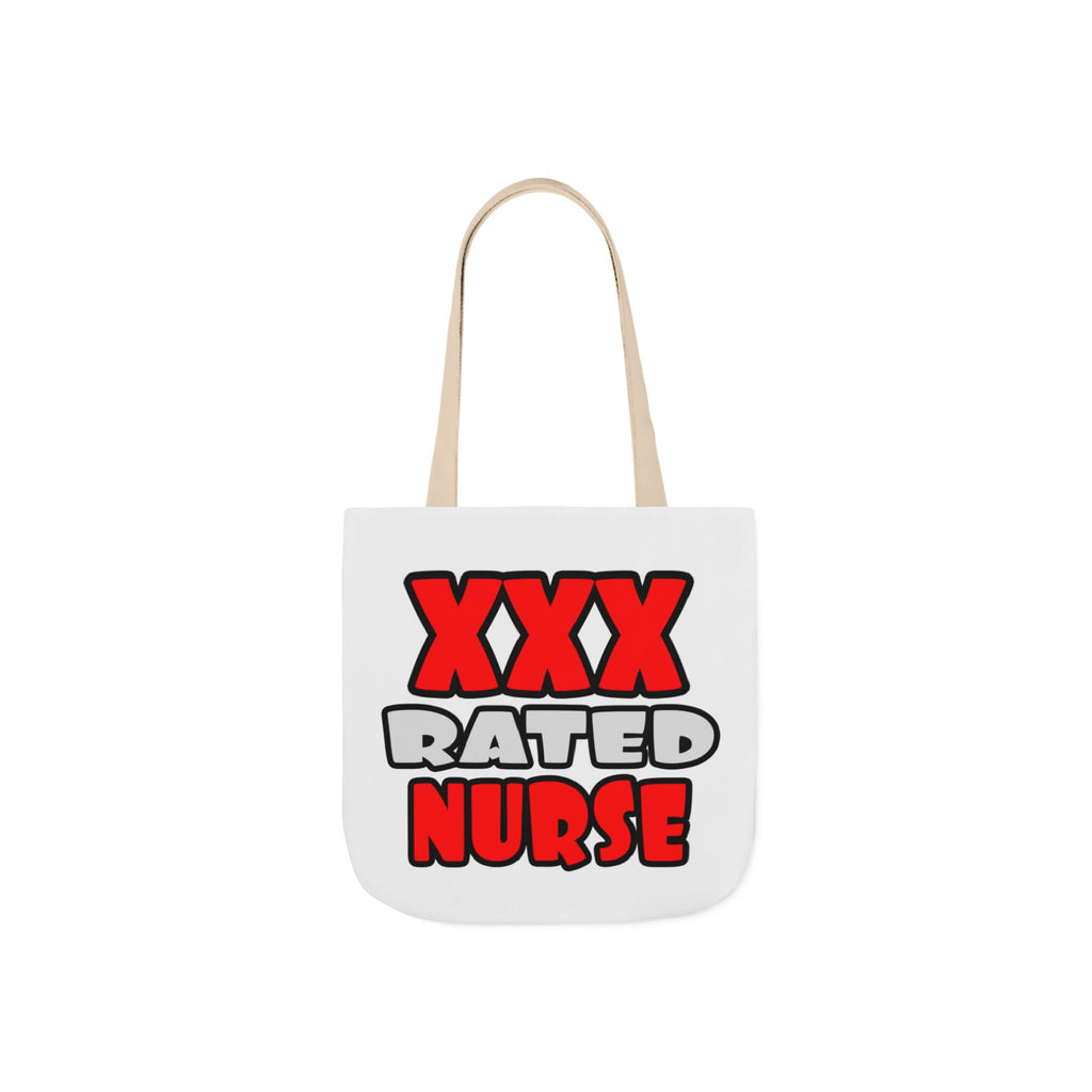 XXX Rated Nurse - Canvas Tote Bag, 5-Color Straps
