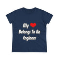 My Heart Belongs To An Engineer - Women's Midweight Cotton Tee