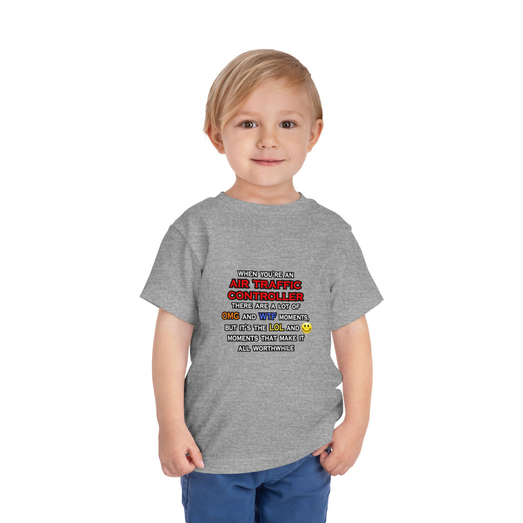 Funny Air Traffic Controller ... OMG WTF LOL - Toddler Short Sleeve Tee