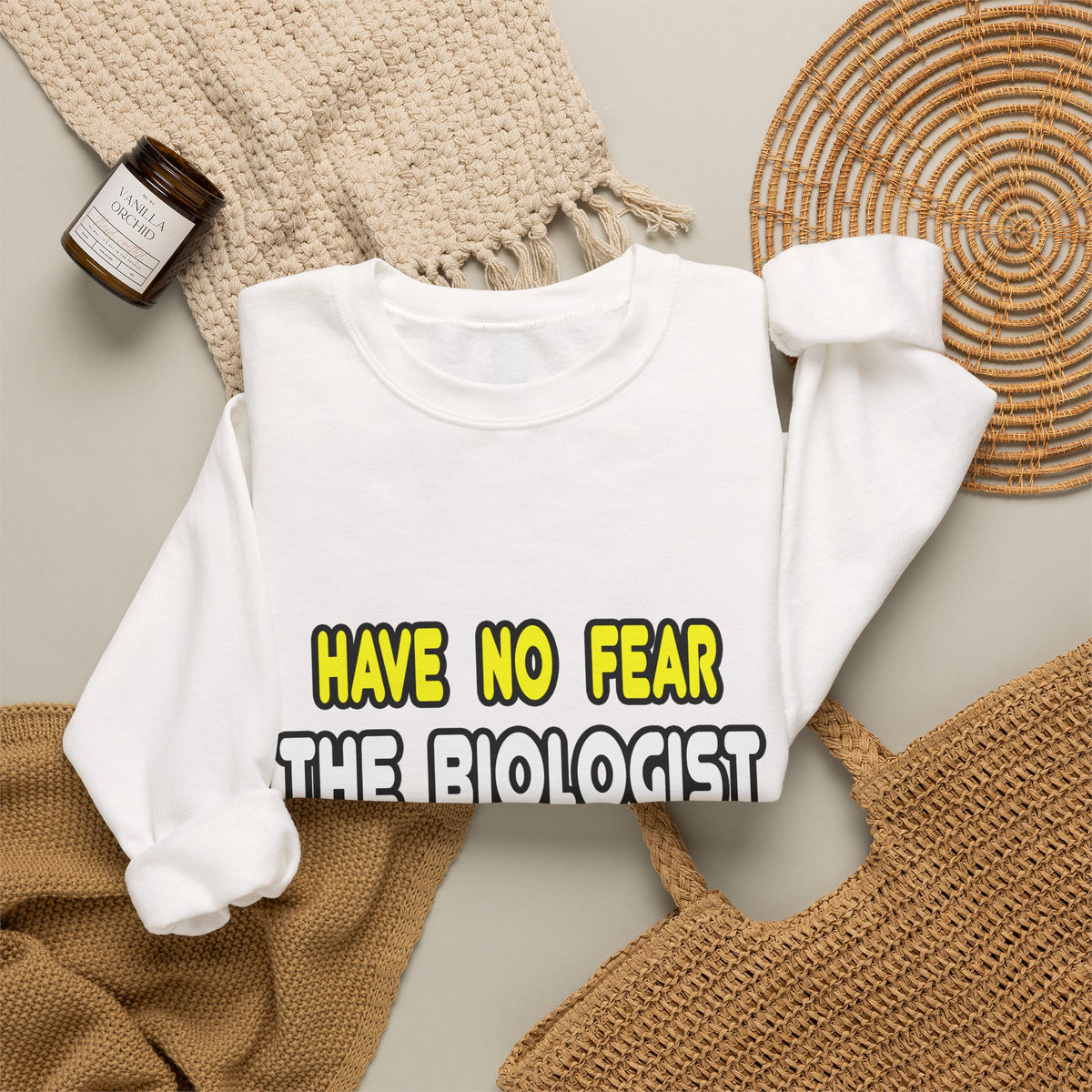 Have No Fear, The Biologist Is Here - Unisex Heavy Blend™ Crewneck Sweatshirt