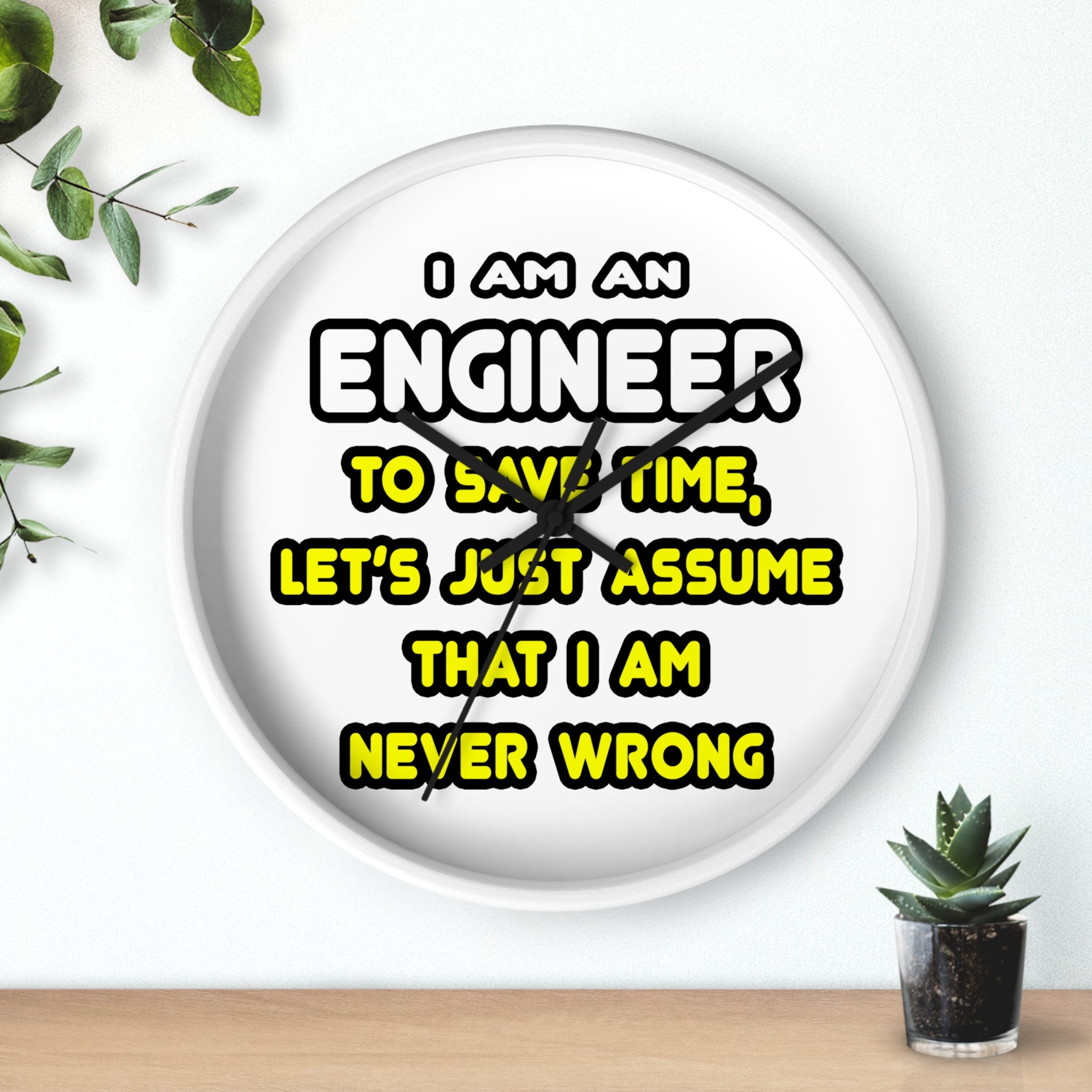Funny Engineer T Shirts and Gifts - Wall Clock