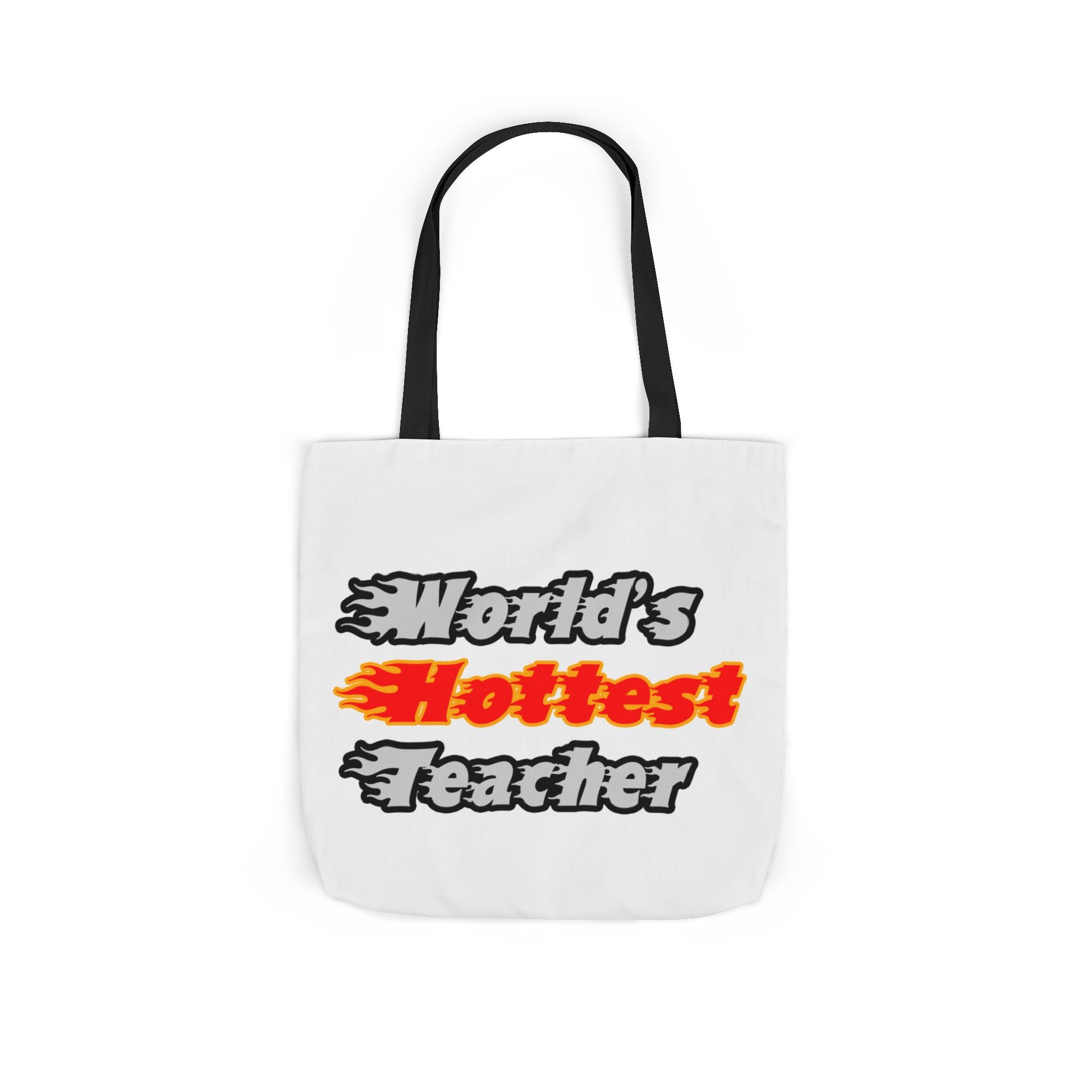 World's Hottest Teacher - Canvas Tote Bag, 5-Color Straps