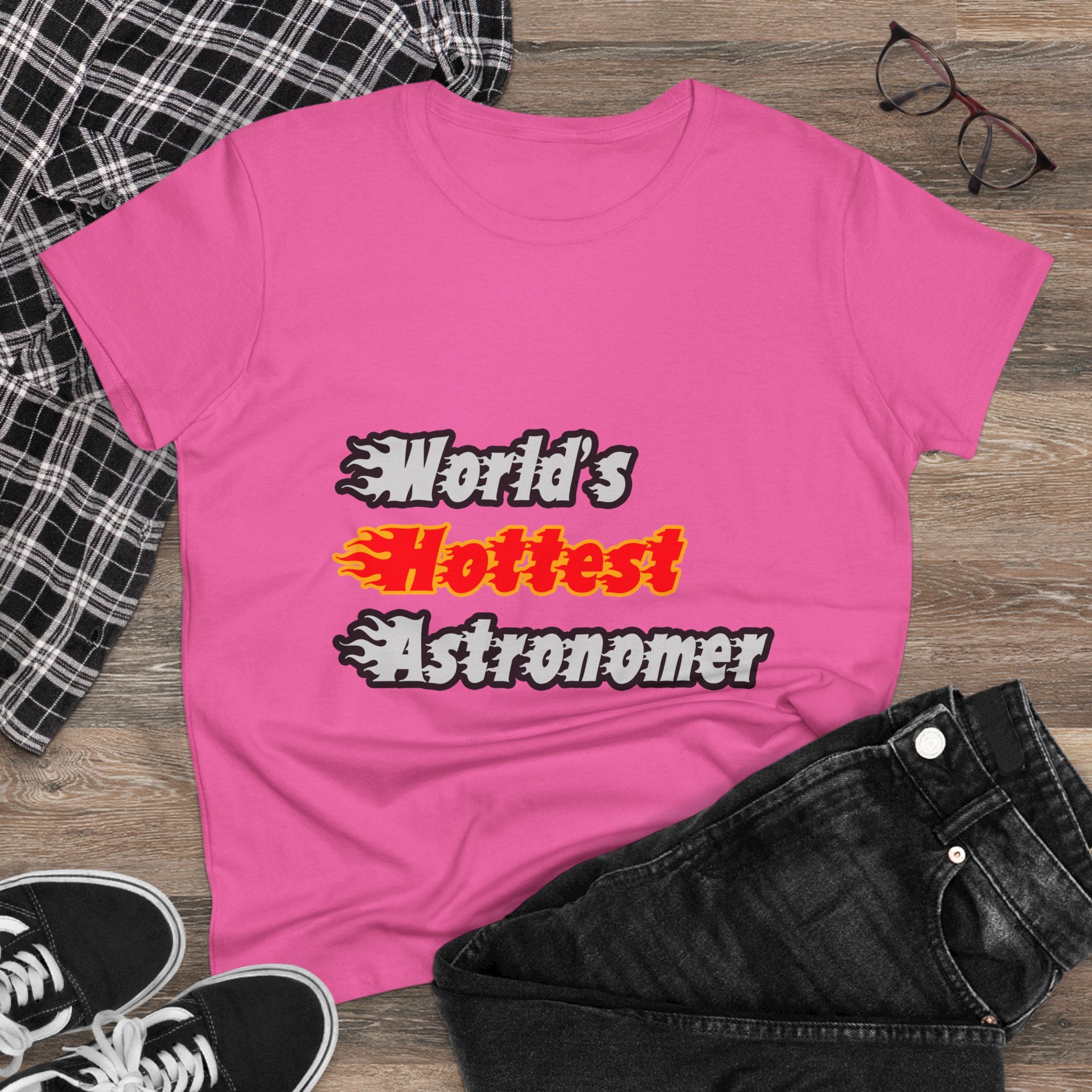 World's Hottest Astronomer - Women's Midweight Cotton Tee