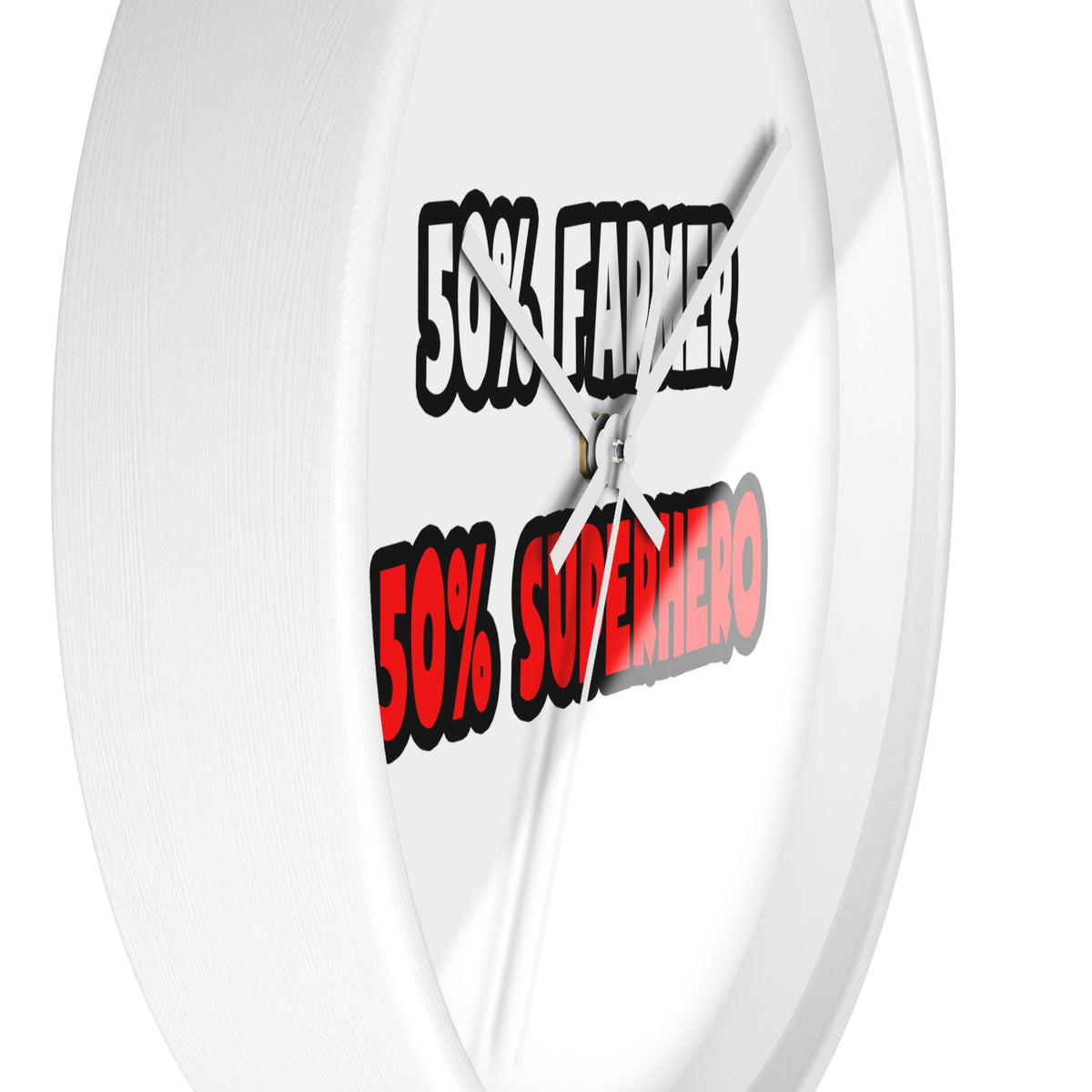 Half Farmer ... Half Superhero - Wall Clock