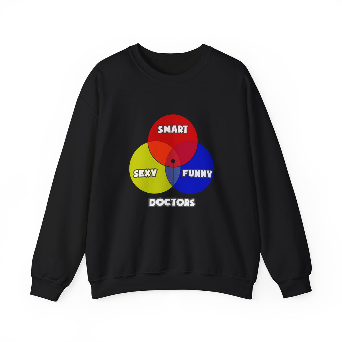 Venn Diagram .. Doctors - Unisex Heavy Blend™ Crewneck Sweatshirt