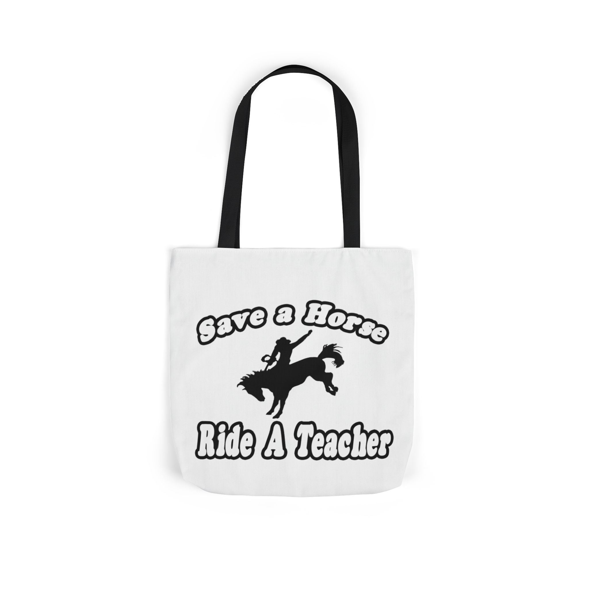 save horse ride teacher - Canvas Tote Bag, 5-Color Straps