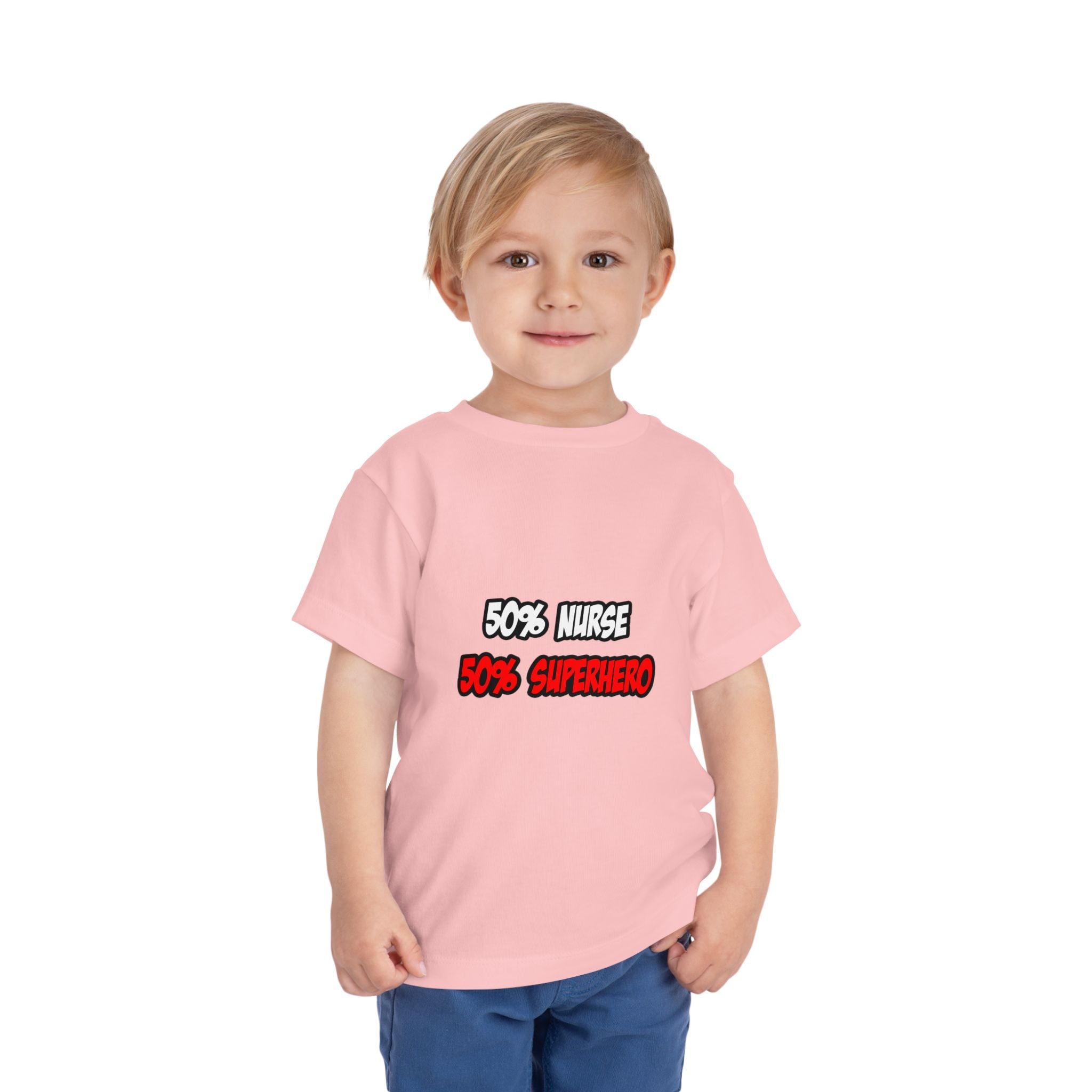 Half Nurse...Half Superhero - Toddler Short Sleeve Tee