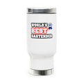 World's Best Bartender - Stainless Steel Travel Mug with Handle, 14oz
