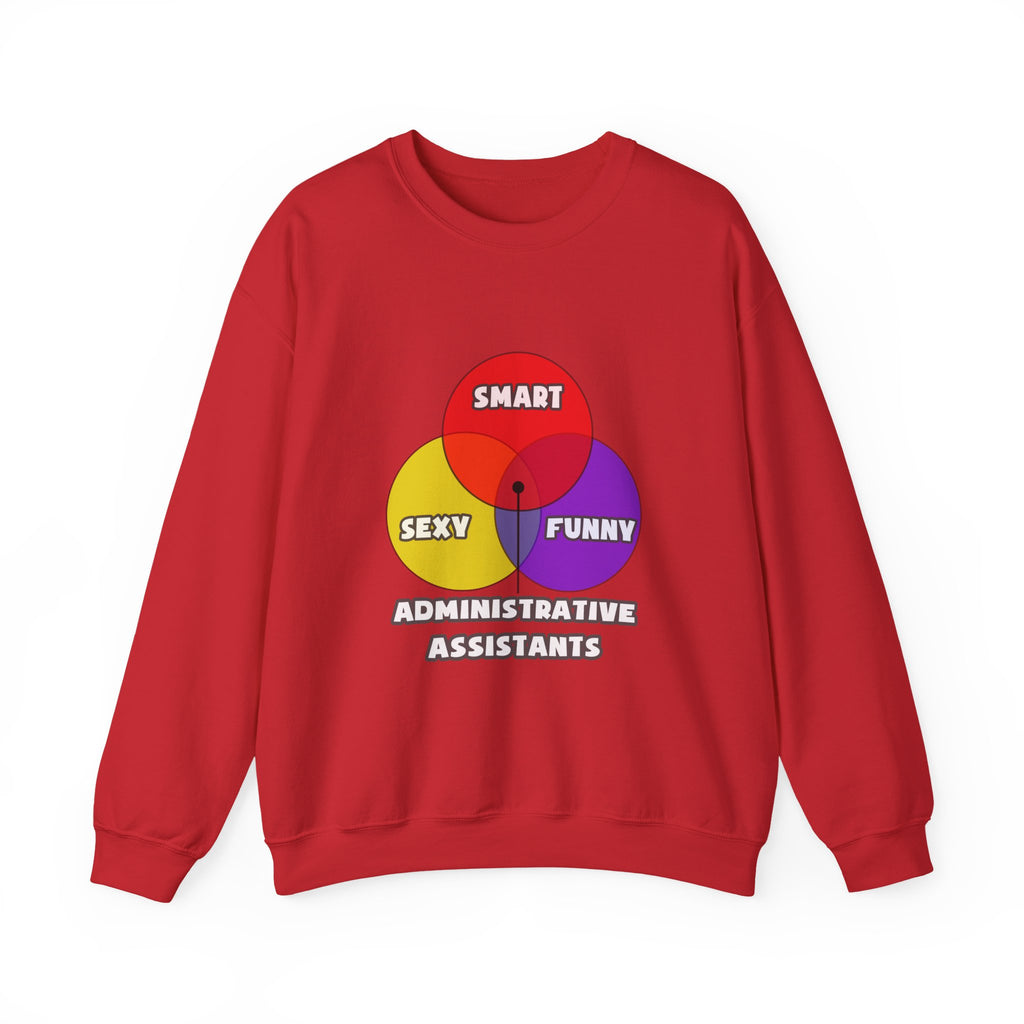 Venn Diagram .. Administrative Assistants - Unisex Heavy Blend™ Crewneck Sweatshirt