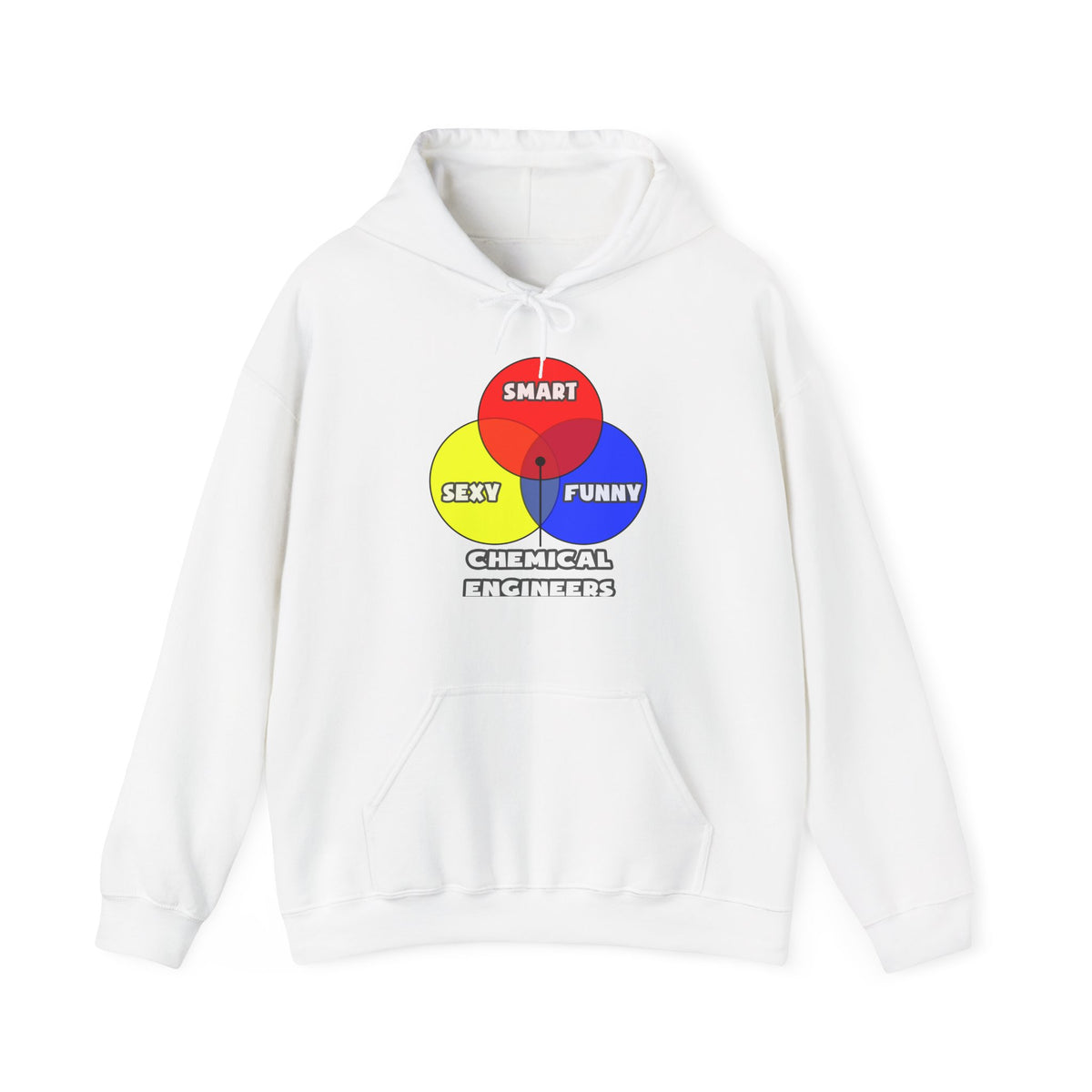 Venn Diagram .. Chemical Engineers - Unisex Heavy Blend™ Hooded Sweatshirt