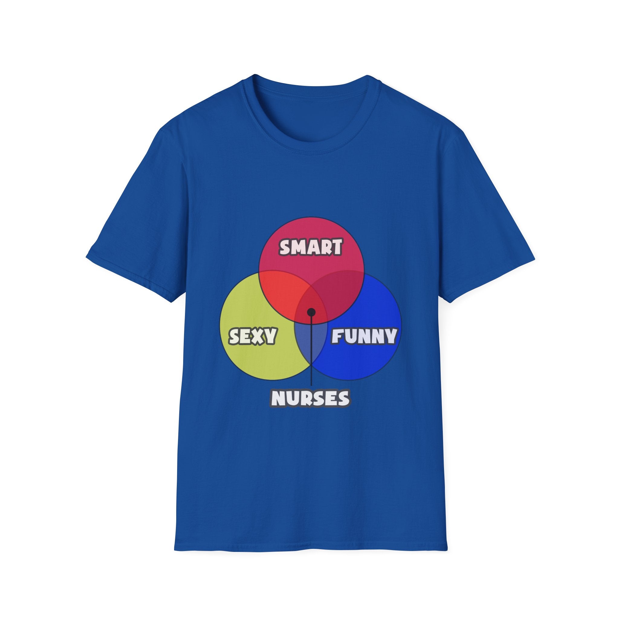 Venn Diagram .. Nurses - Unisex Softstyle T-Shirt