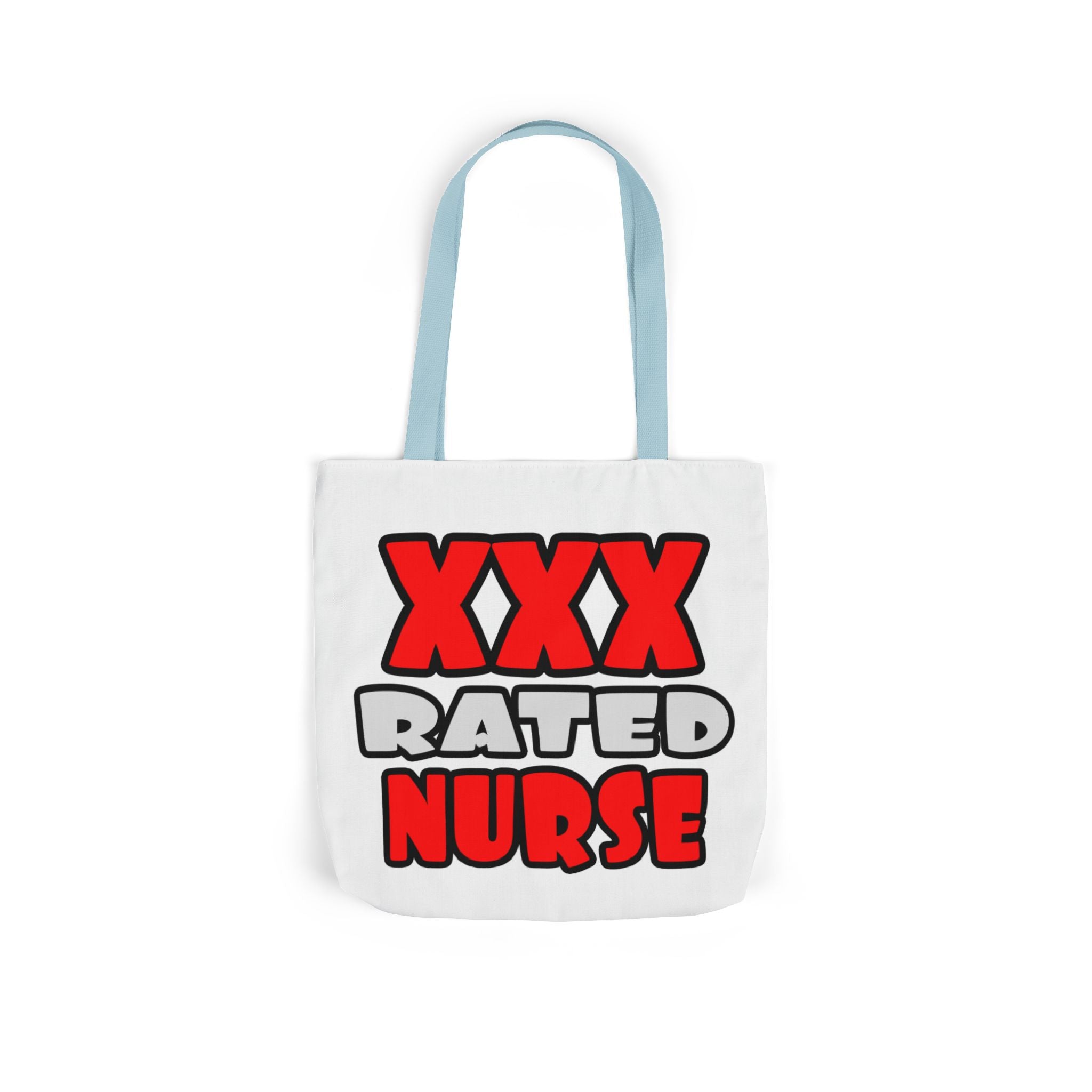 XXX Rated Nurse - Canvas Tote Bag, 5-Color Straps