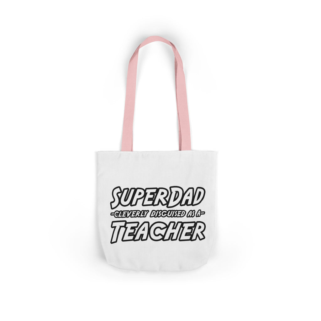 superdad dark teacher - Canvas Tote Bag, 5-Color Straps