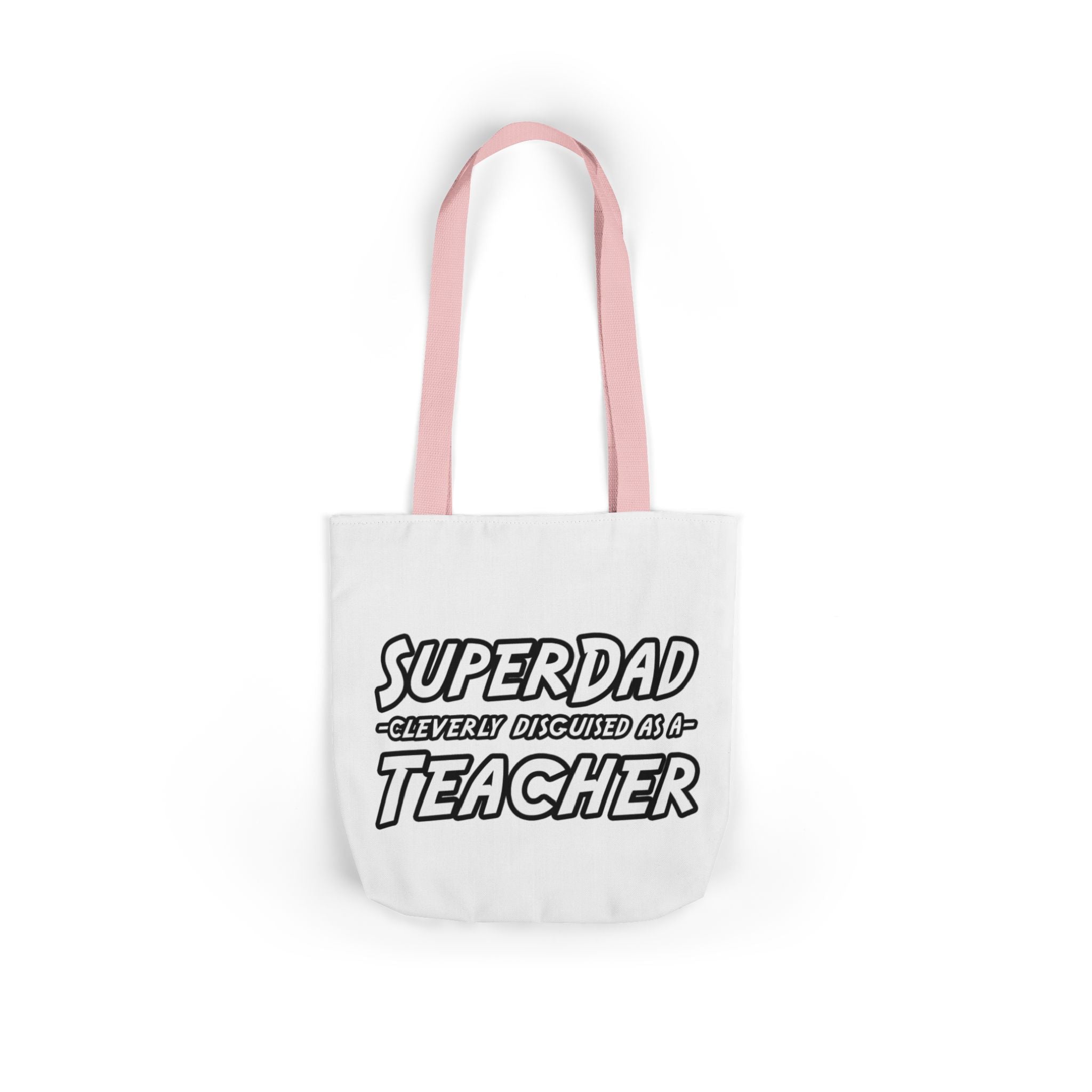 superdad dark teacher - Canvas Tote Bag, 5-Color Straps