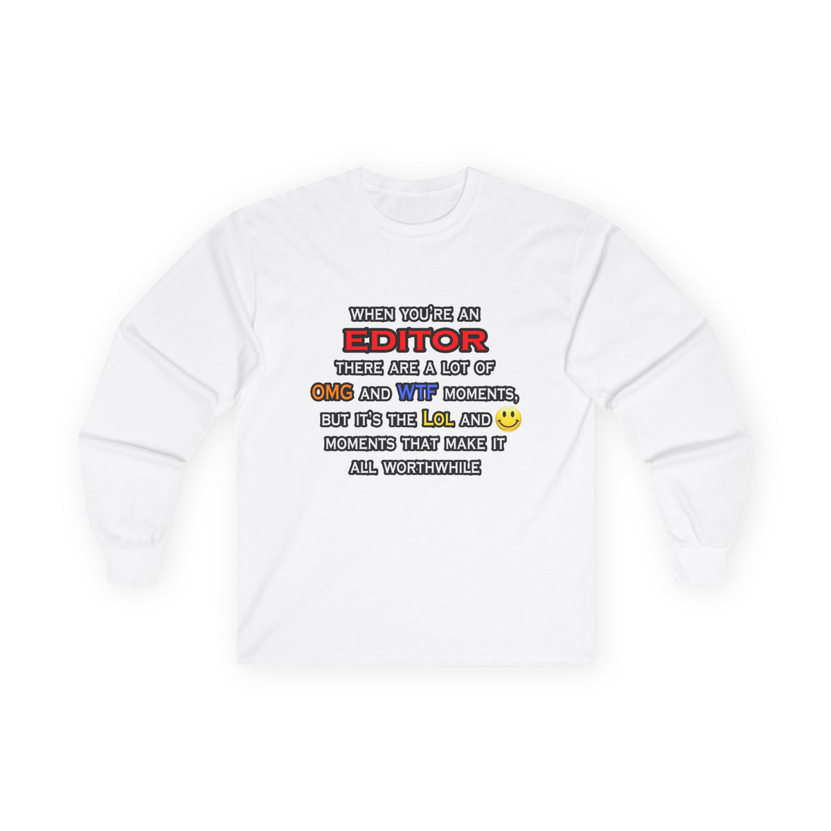 Editor ... OMG WTF LOL - Unisex Ultra Cotton Long Sleeve Tee