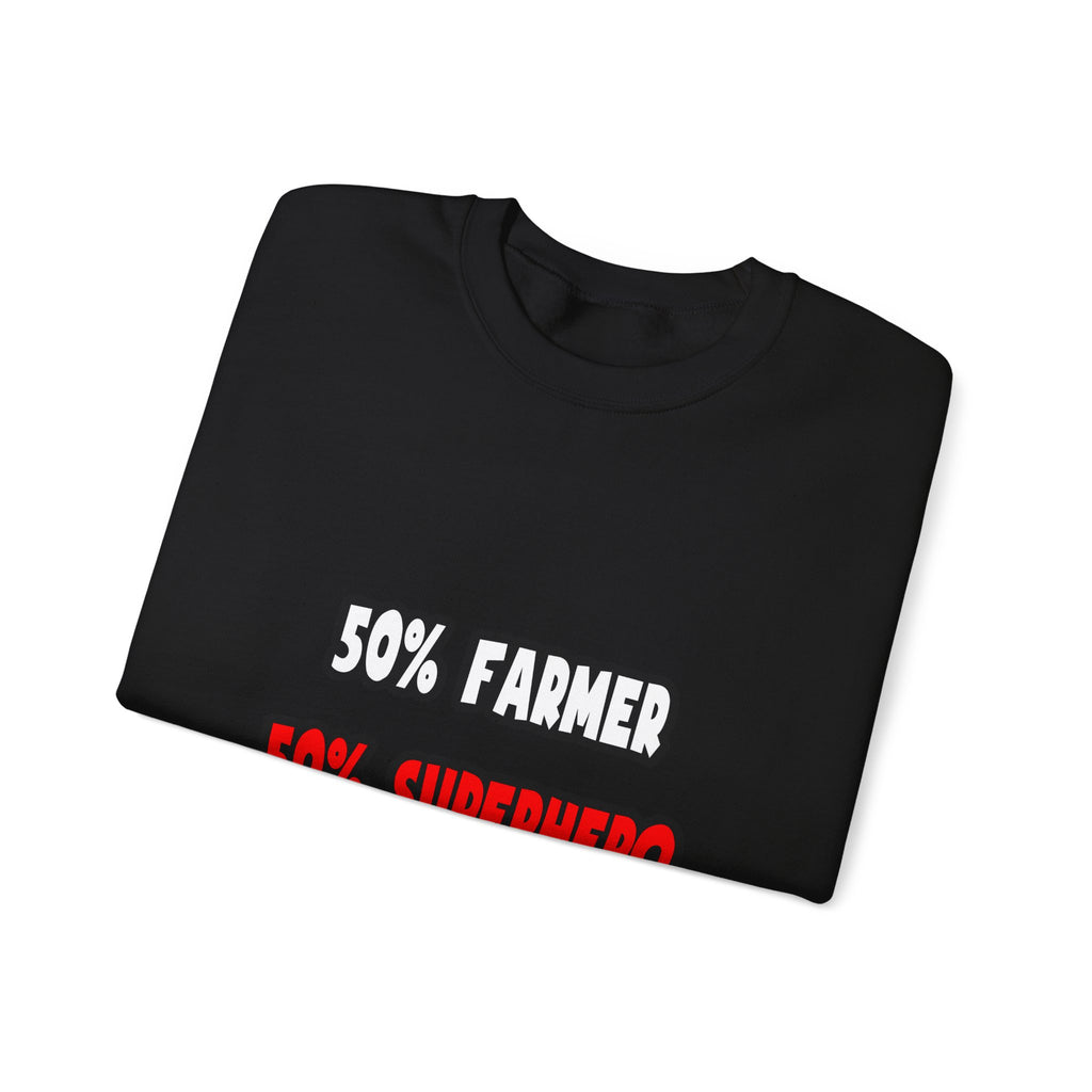Half Farmer ... Half Superhero - Unisex Heavy Blend™ Crewneck Sweatshirt
