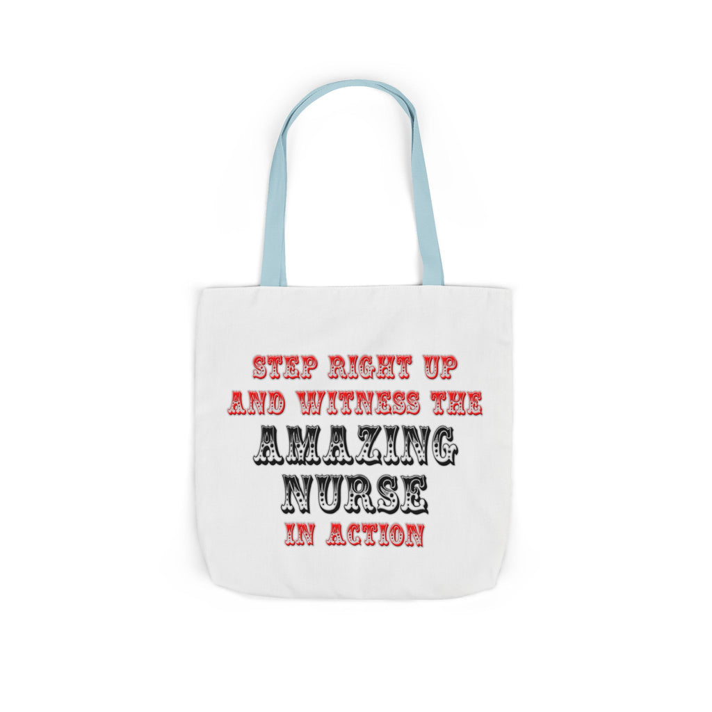 Amazing Nurse In Action - Canvas Tote Bag, 5-Color Straps