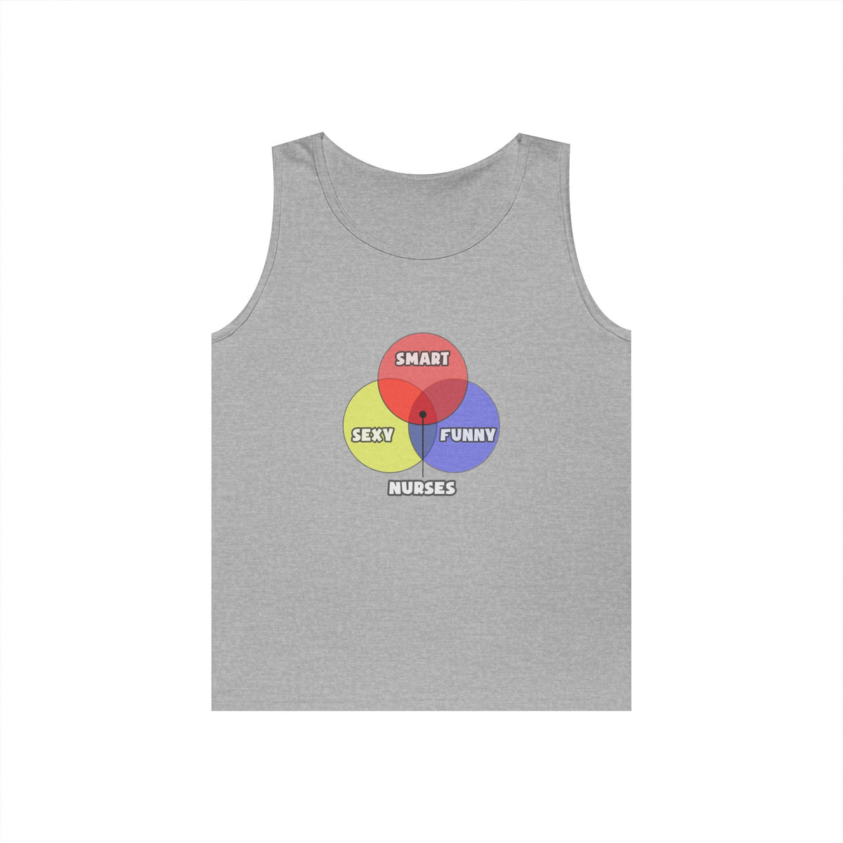 Venn Diagram .. Nurses - Unisex Heavy Cotton Tank Top