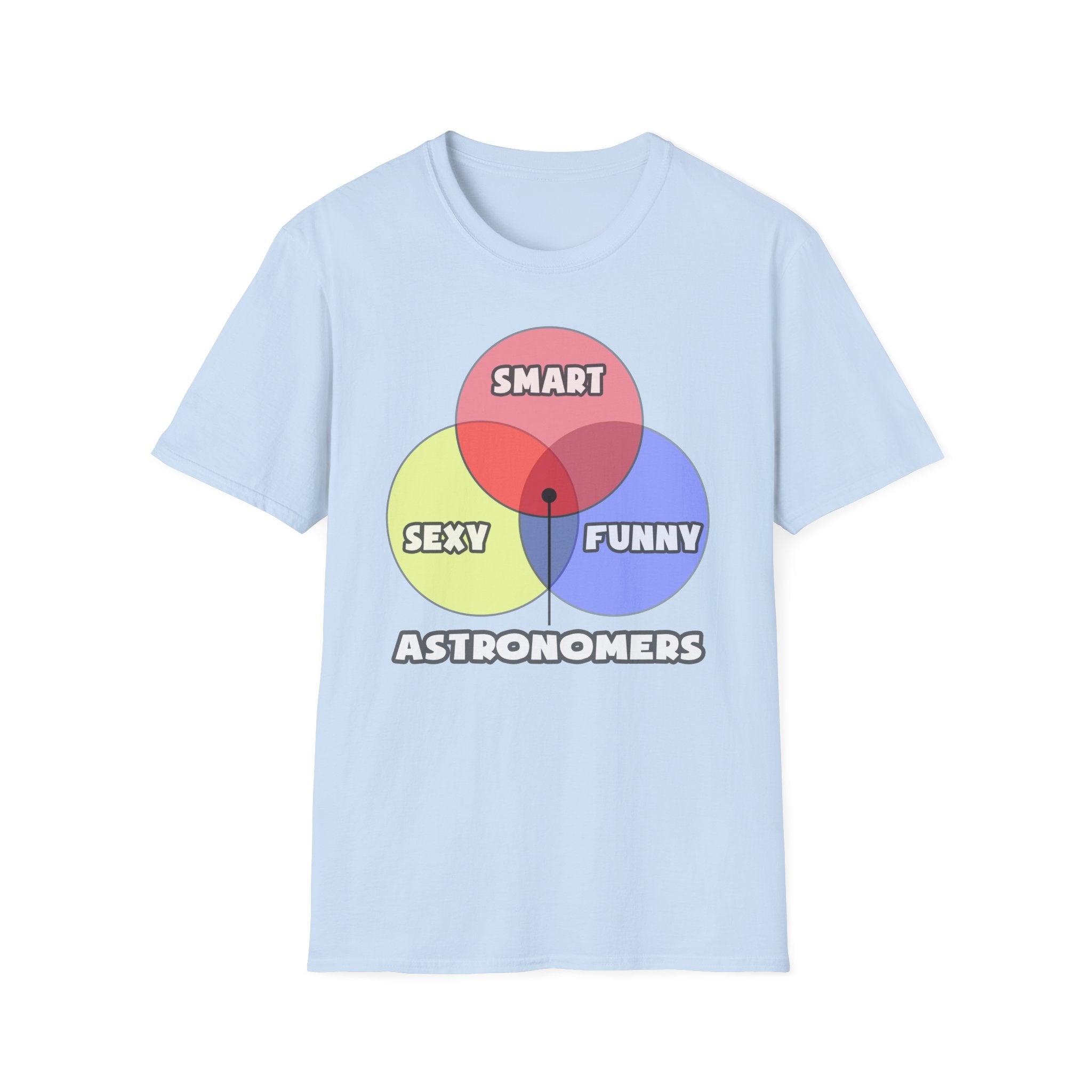 Venn Diagram .. Astronomers - Unisex Softstyle T-Shirt