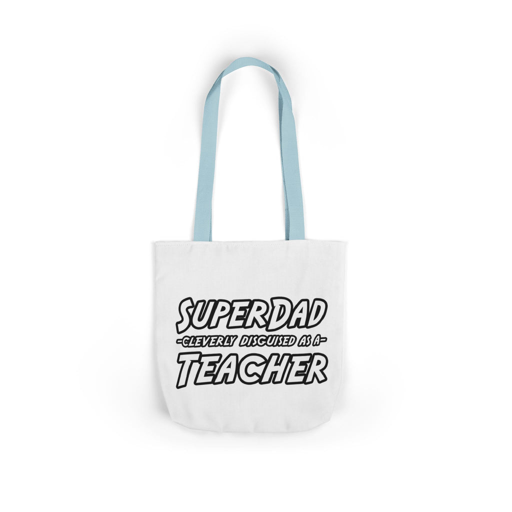 superdad dark teacher - Canvas Tote Bag, 5-Color Straps