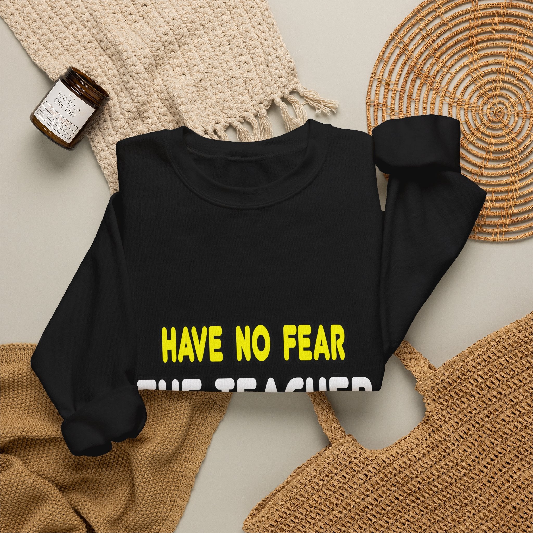 Have No Fear, The Teacher Is Here - Unisex Heavy Blend™ Crewneck Sweatshirt