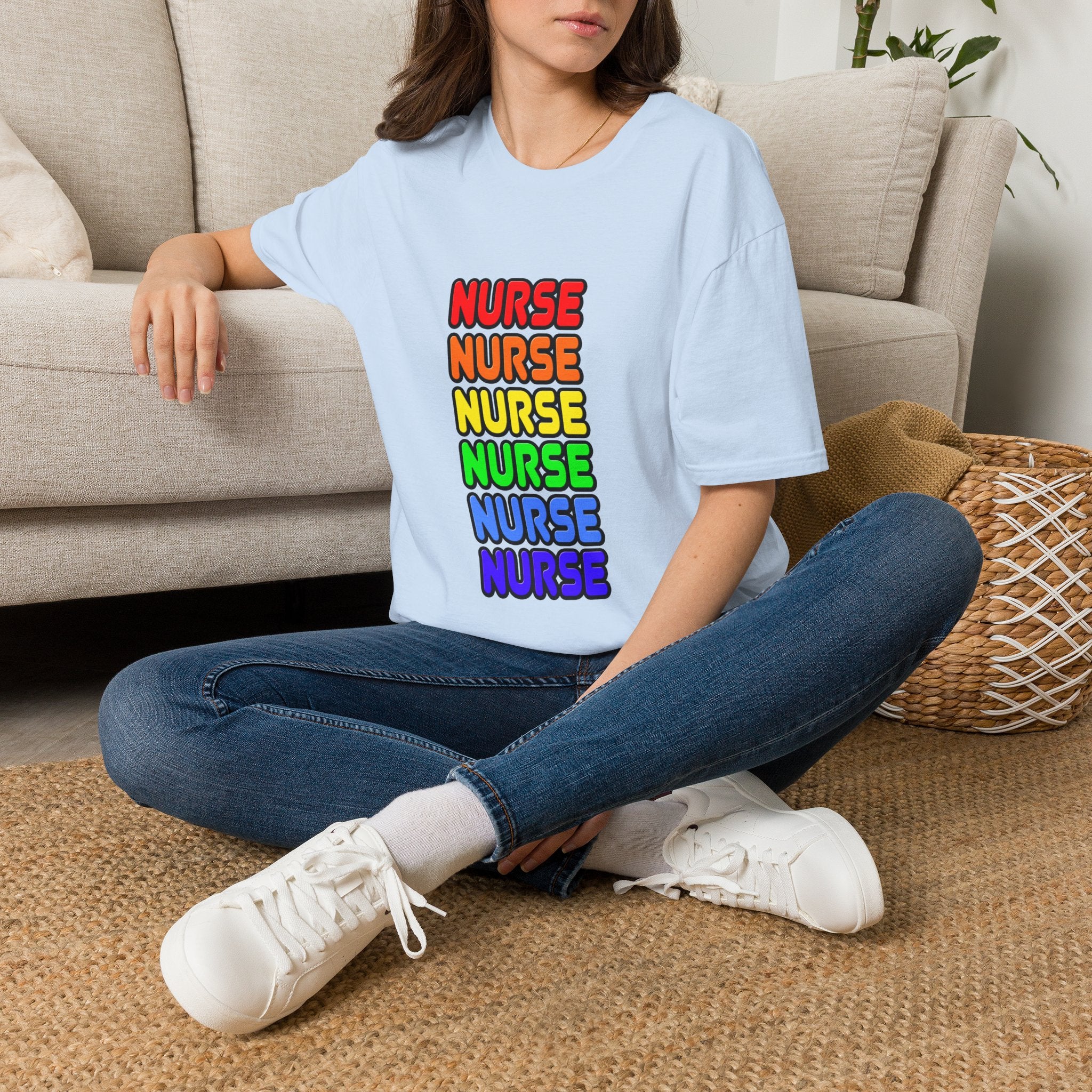 Rainbow Nurse - Unisex Softstyle T-Shirt