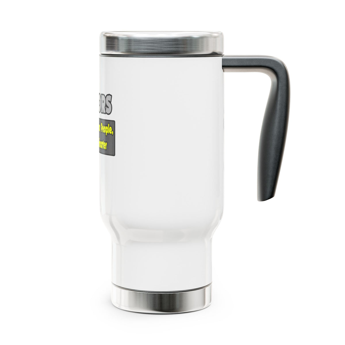 Doctors...Smarter - Stainless Steel Travel Mug with Handle, 14oz
