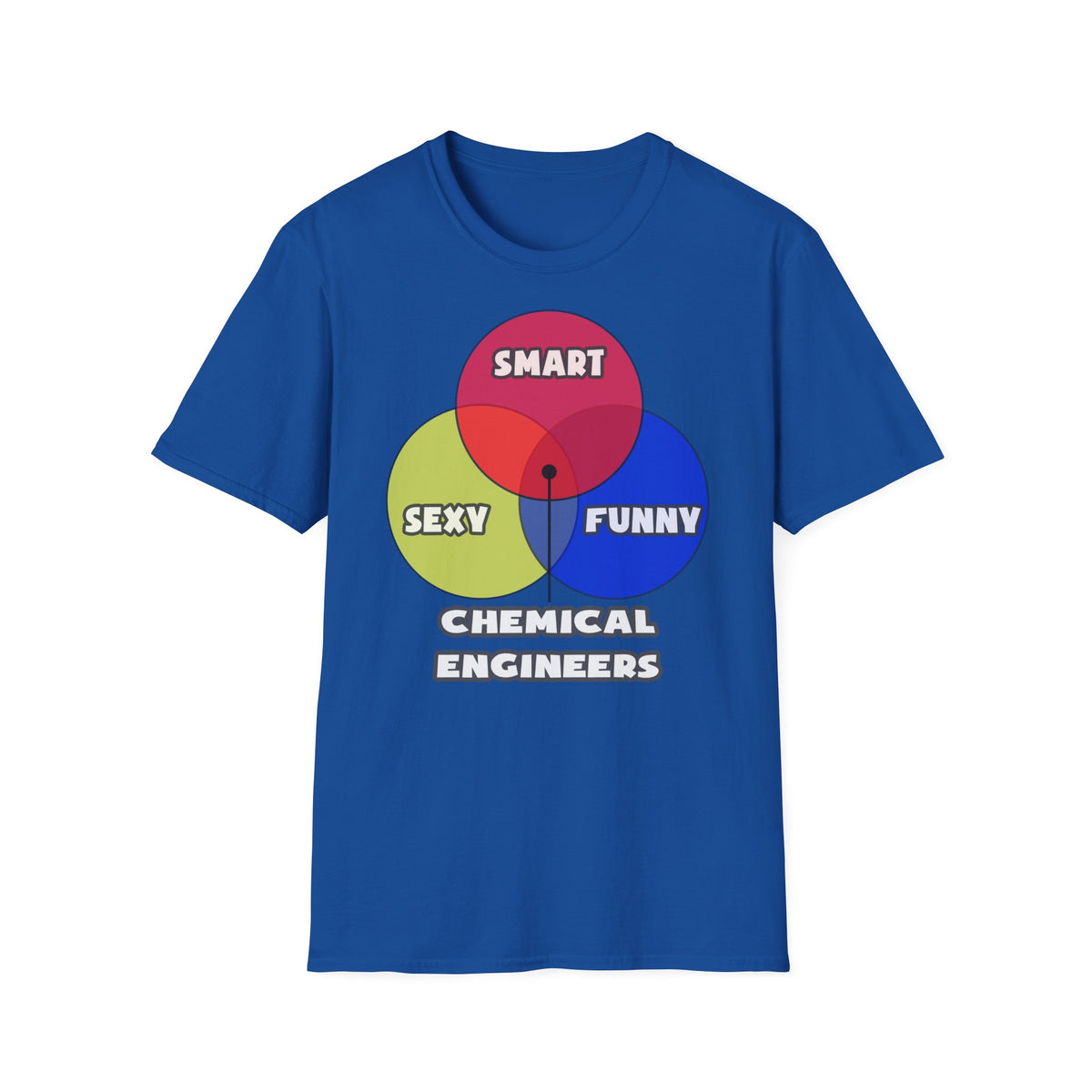 Venn Diagram .. Chemical Engineers - Unisex Softstyle T-Shirt