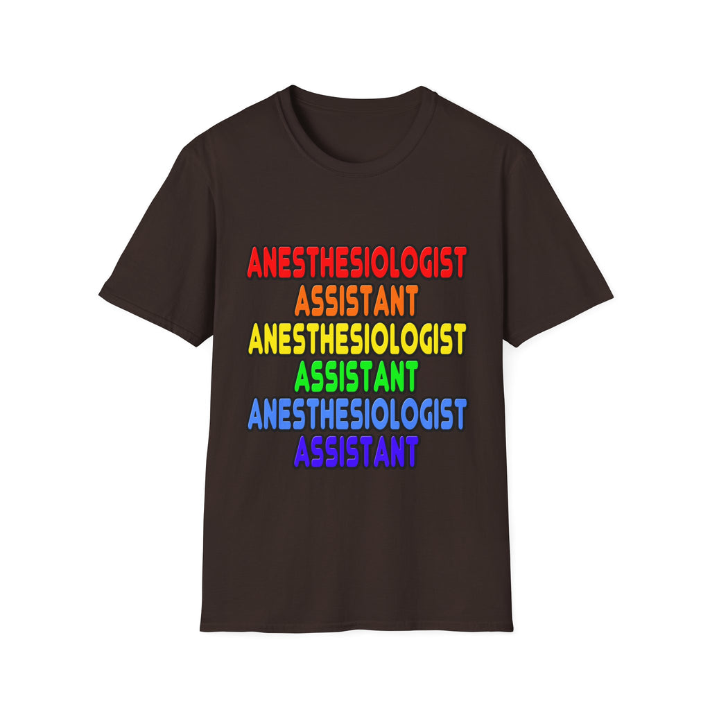 Rainbow Anesthesiologist Assistant - Unisex Softstyle T-Shirt