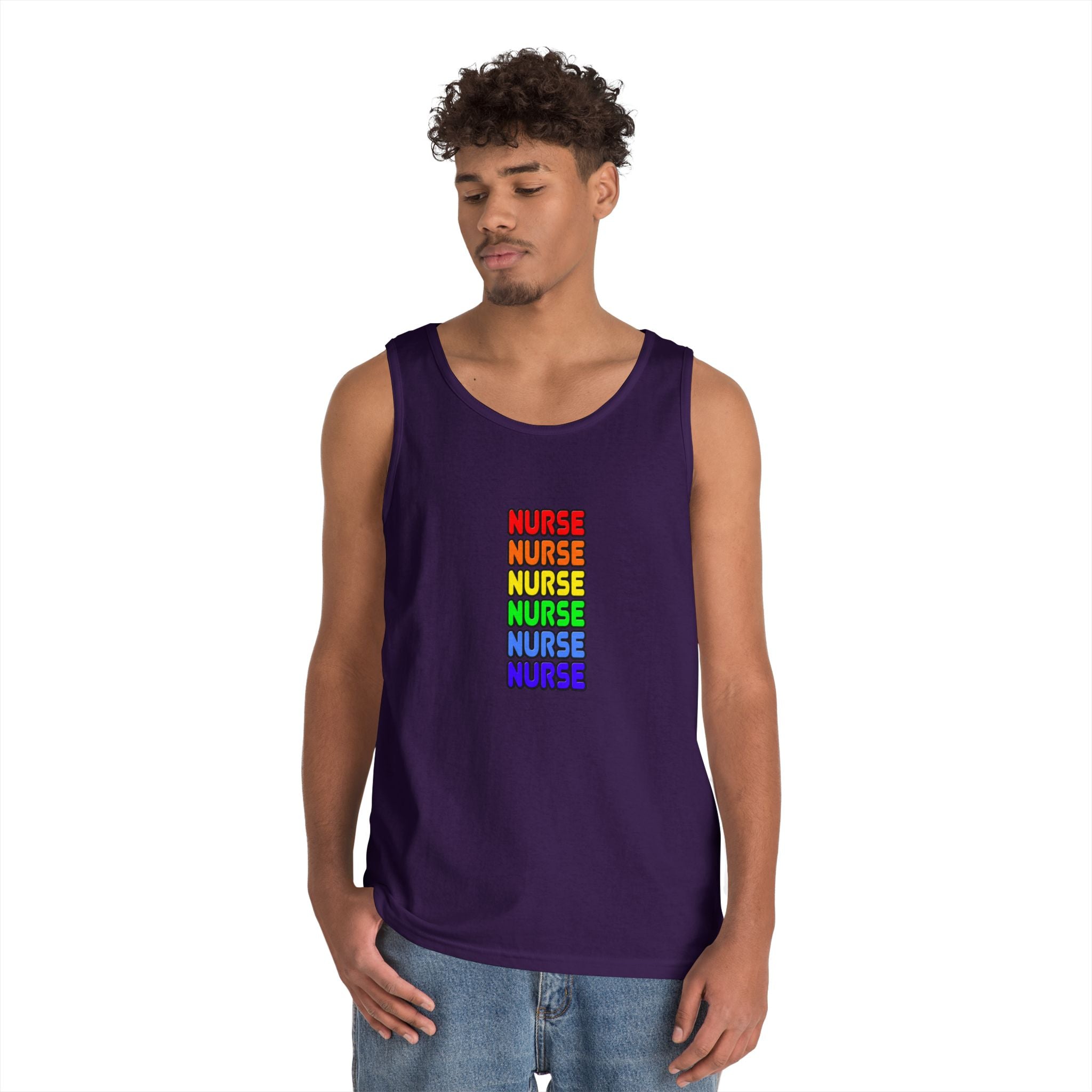 Rainbow Nurse - Unisex Heavy Cotton Tank Top