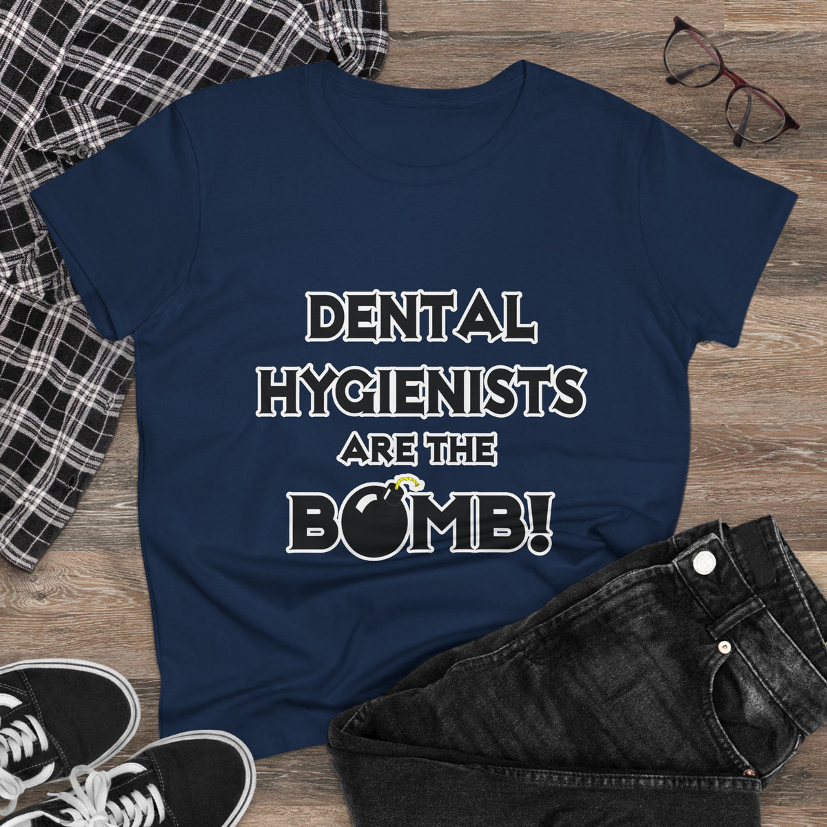 Dental Hygienists Are The Bomb! - Women's Midweight Cotton Tee